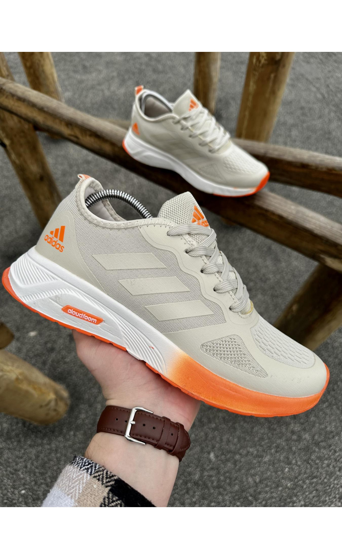 Чоловічі кросівки  Кросівки adidas run cloudfoom (creamy) (3127-3)