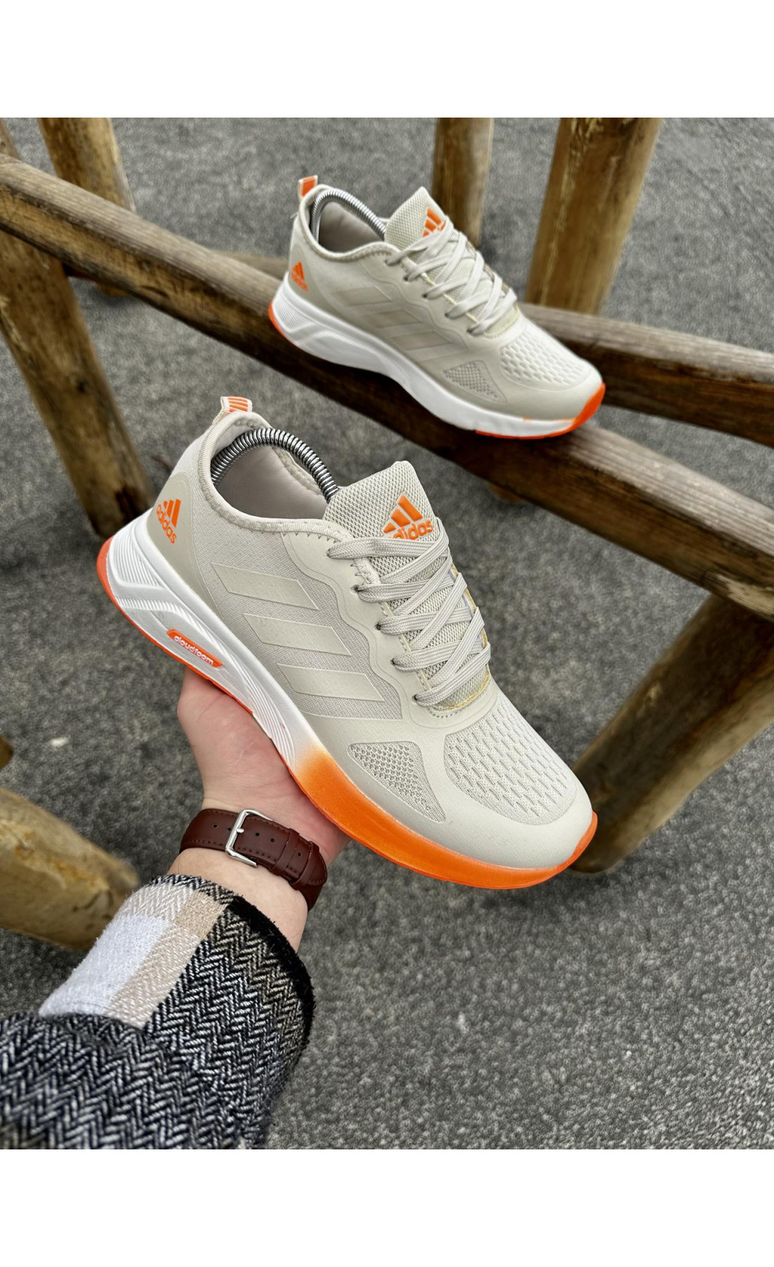 Чоловічі кросівки  Кросівки adidas run cloudfoom (creamy) (3127-3)