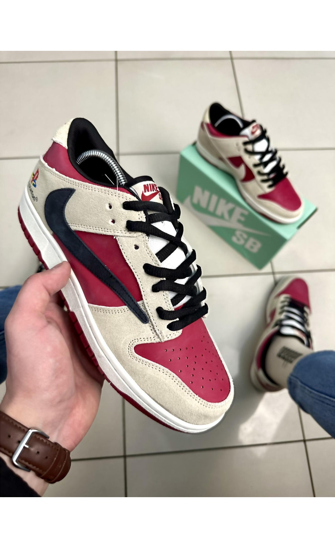 Чоловічі кросівки  Кросівки nike sb dunk (ps creamy red) (2289-1)