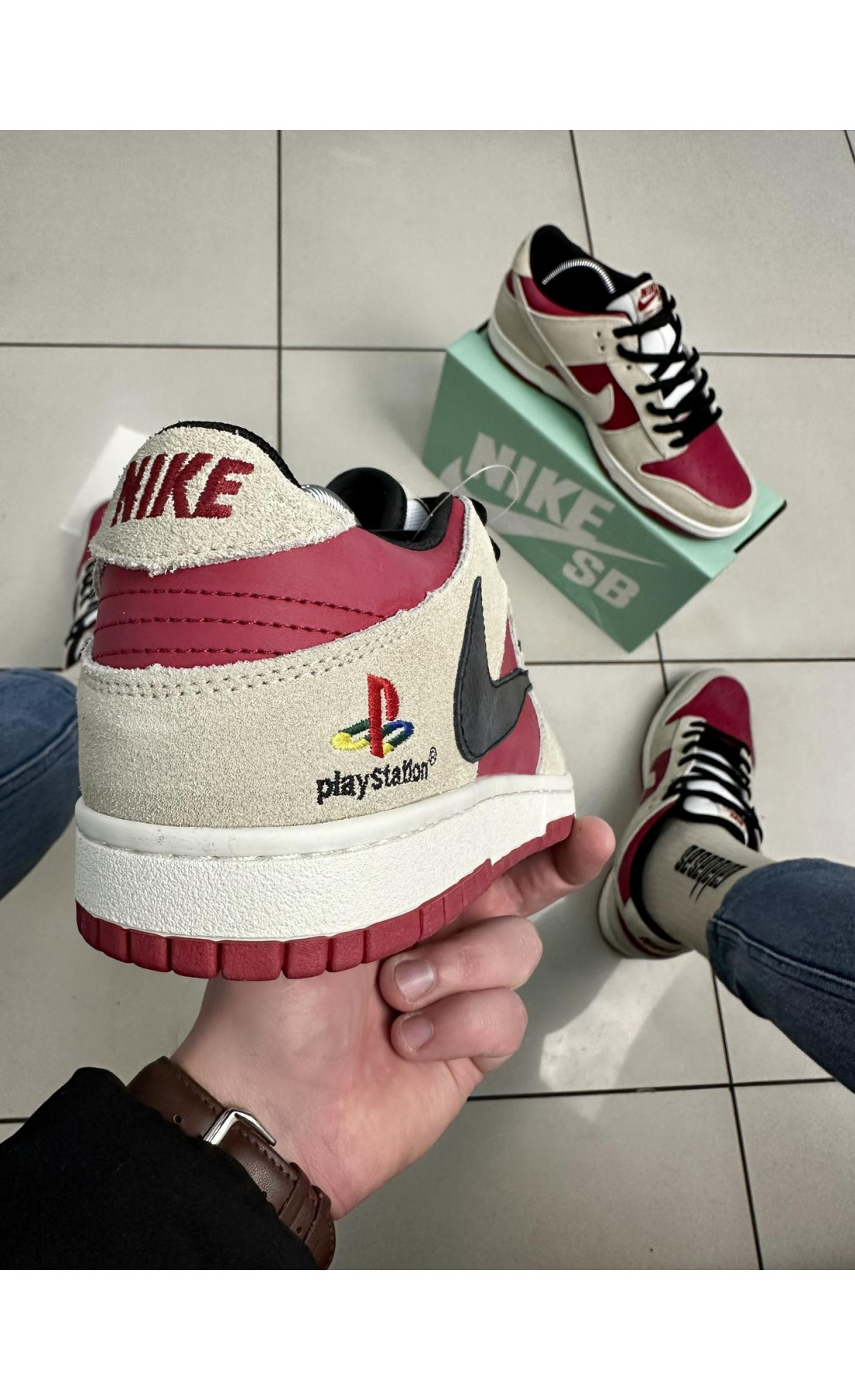 Чоловічі кросівки  Кросівки nike sb dunk (ps creamy red) (2289-1)