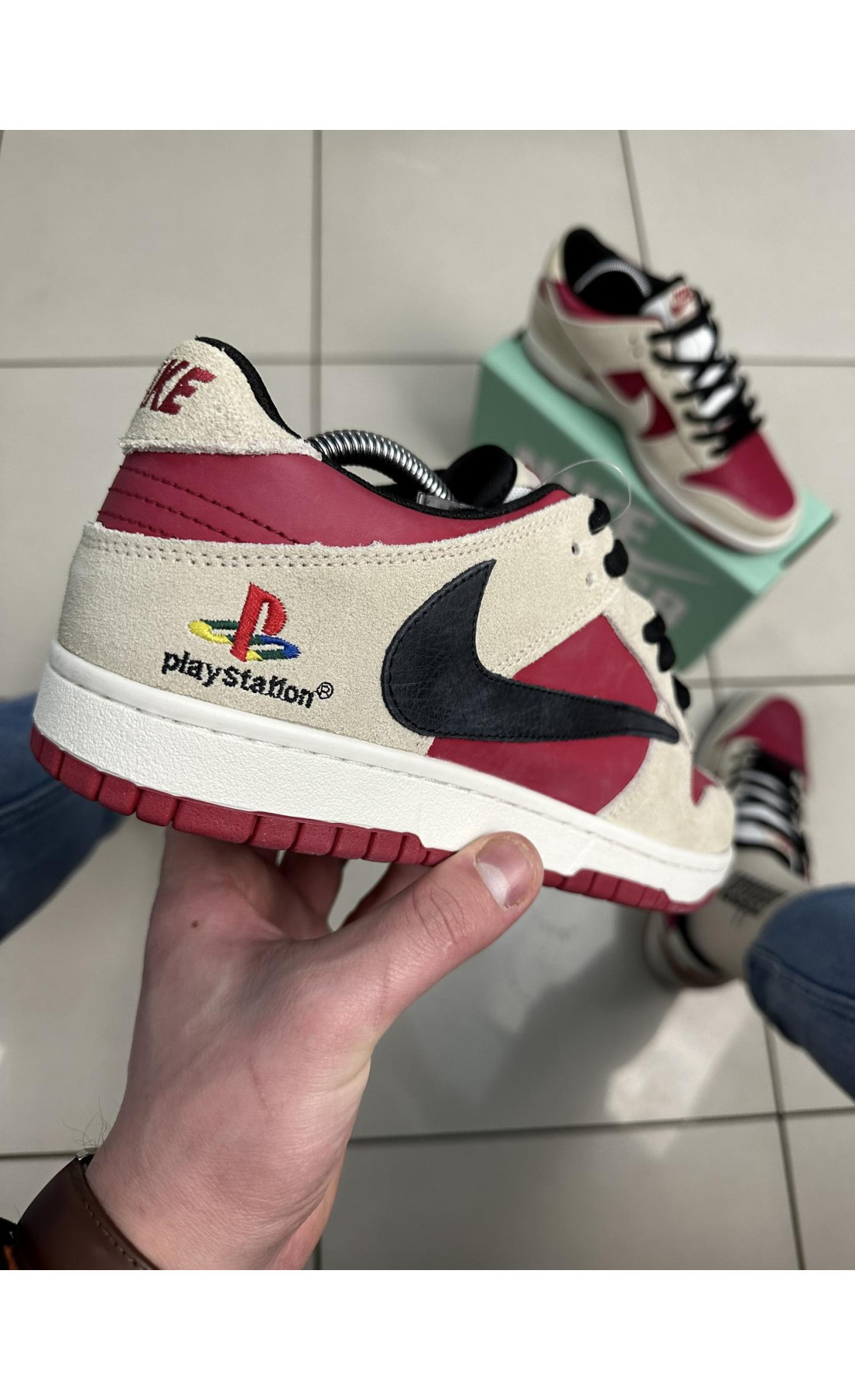 Чоловічі кросівки  Кросівки nike sb dunk (ps creamy red) (2289-1)