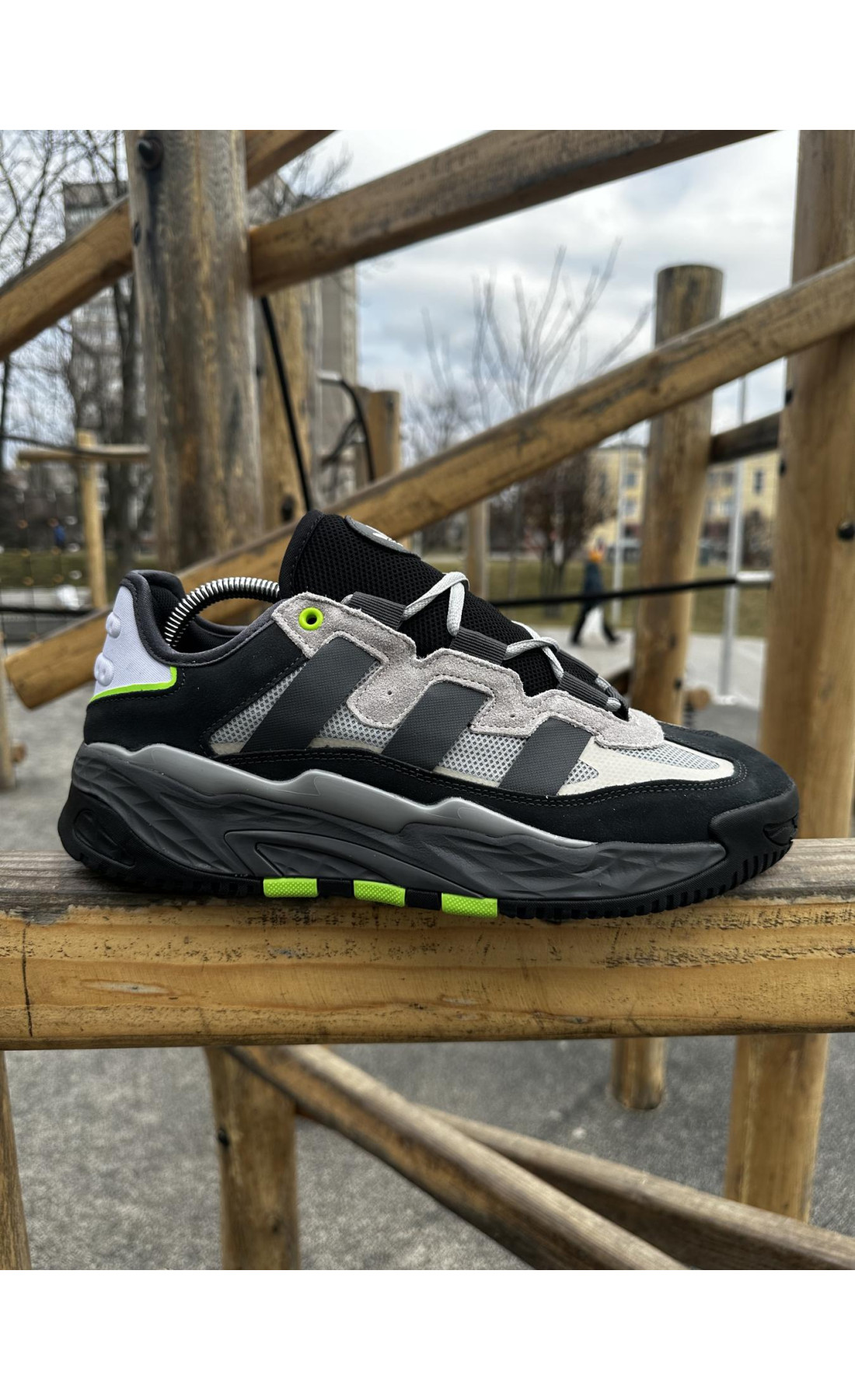 Чоловічі кросівки  Кросівки adidas niteball (темно-сірі) (4015-9)