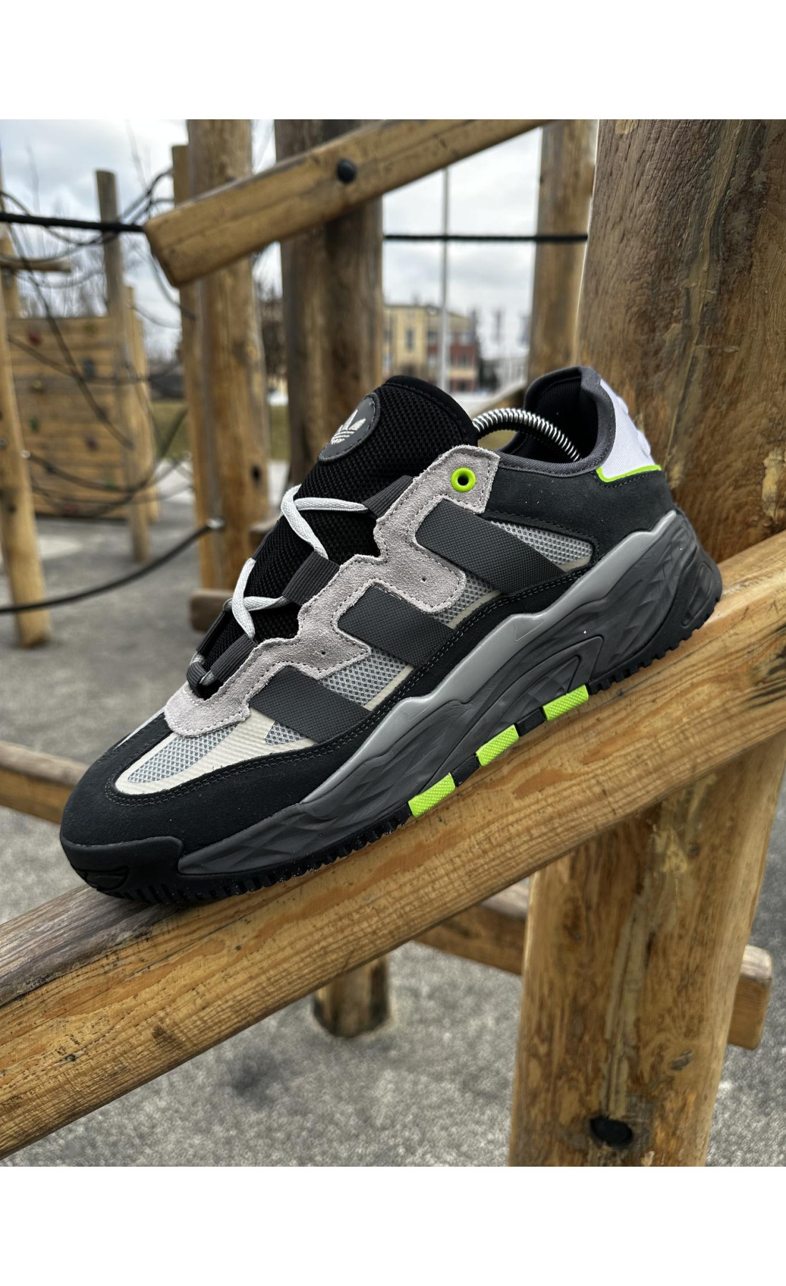 Чоловічі кросівки  Кросівки adidas niteball (темно-сірі) (4015-9)