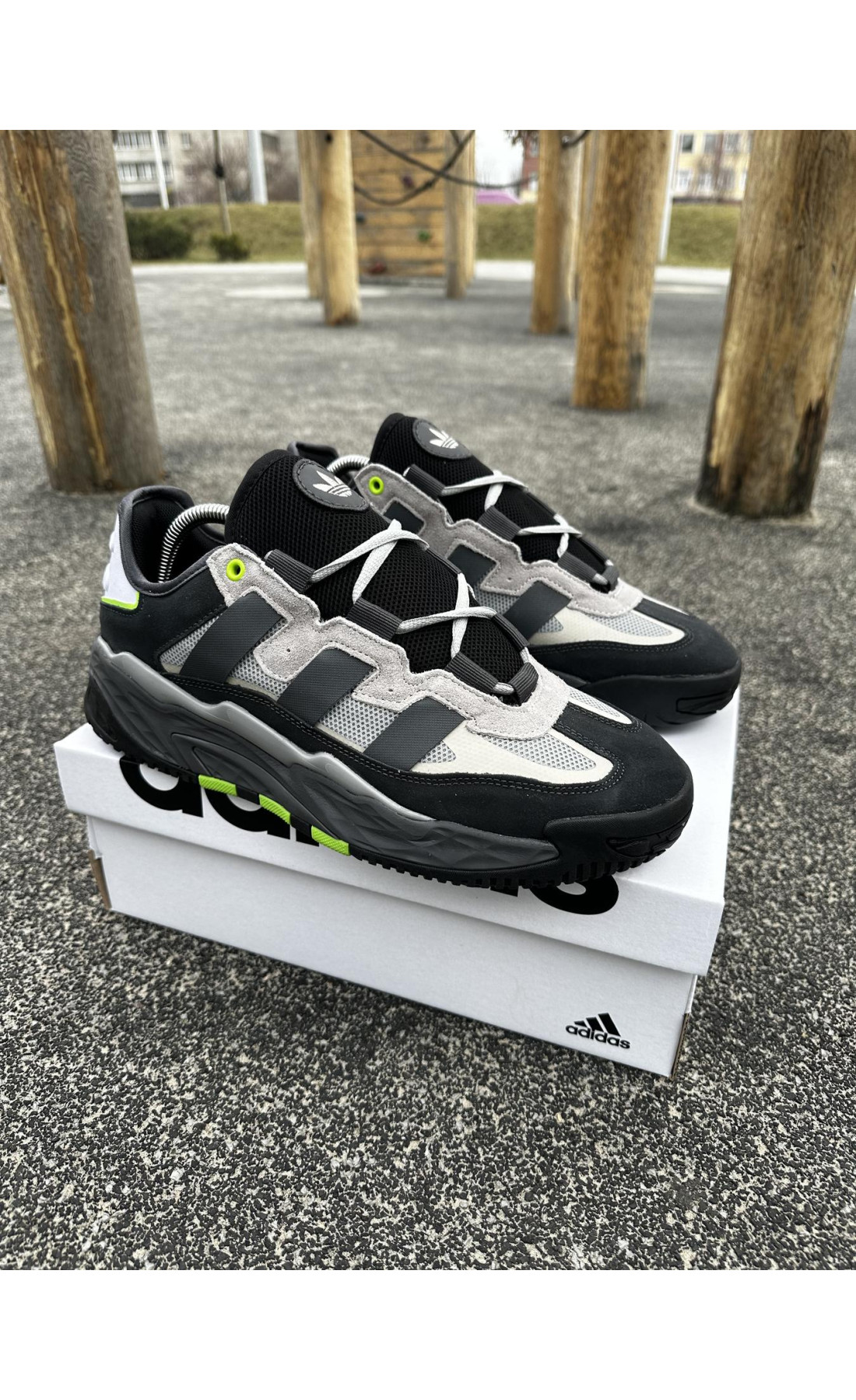 Чоловічі кросівки  Кросівки adidas niteball (темно-сірі) (4015-9)