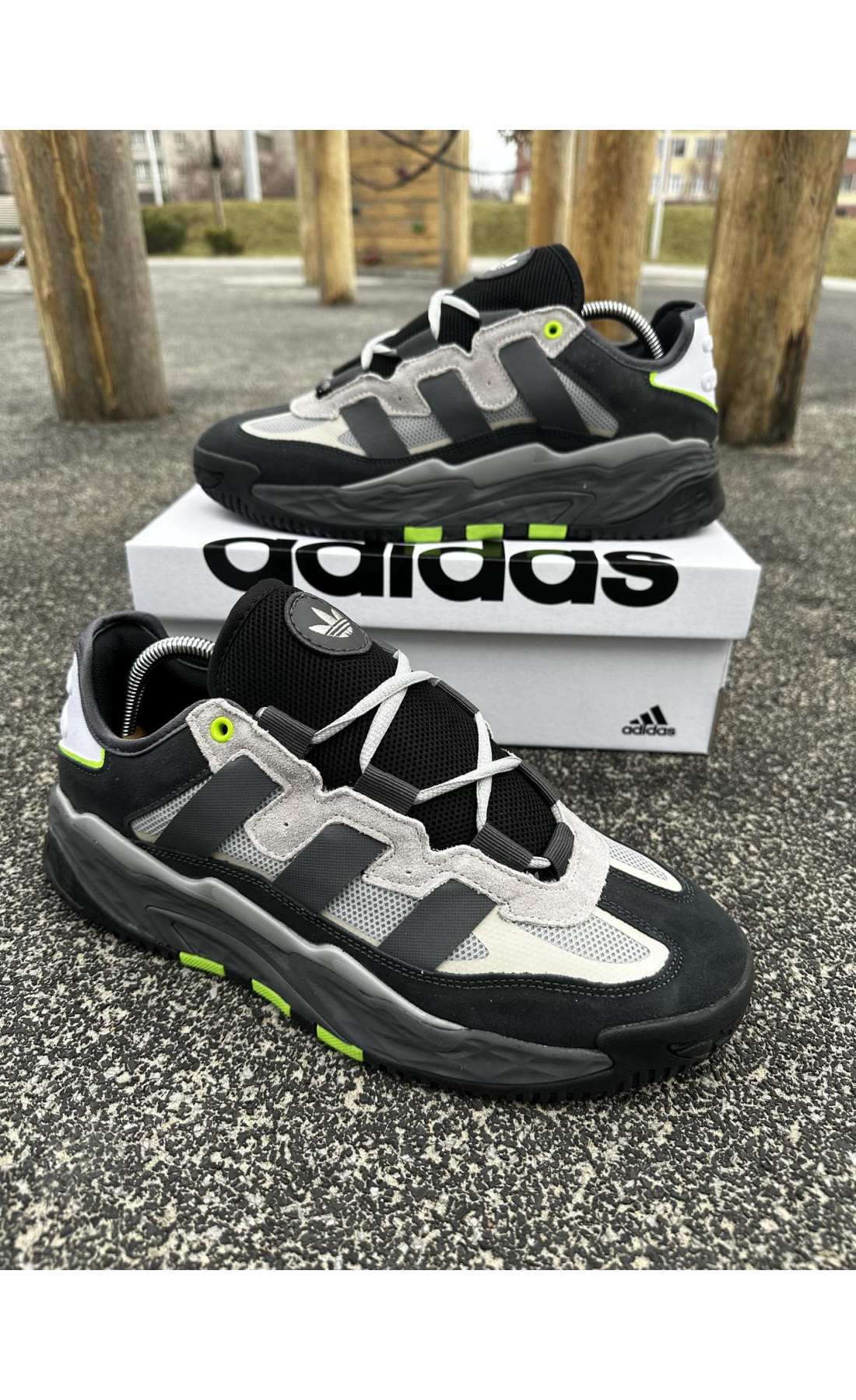 Чоловічі кросівки  Кросівки adidas niteball (темно-сірі) (4015-9)