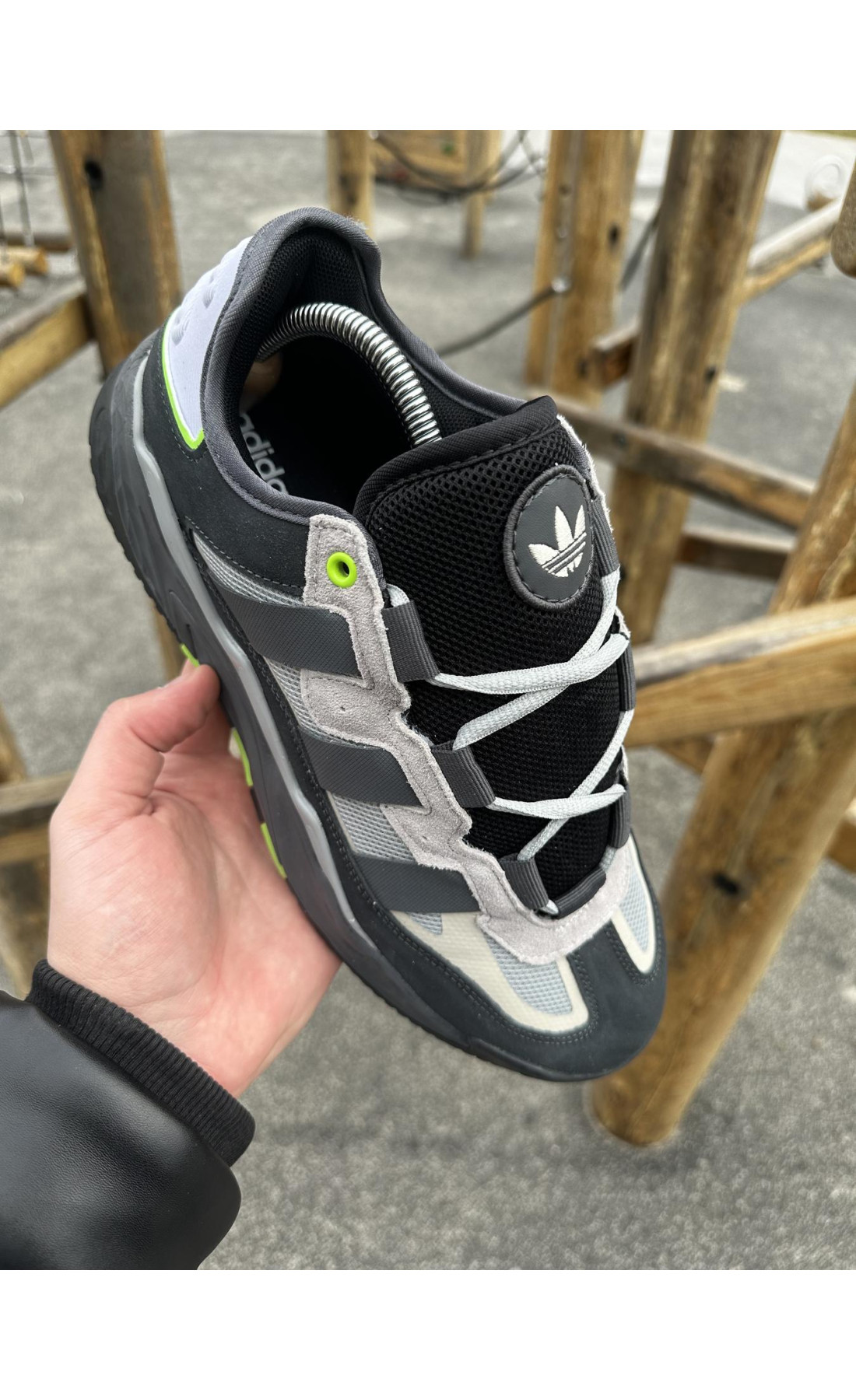 Чоловічі кросівки  Кросівки adidas niteball (темно-сірі) (4015-9)