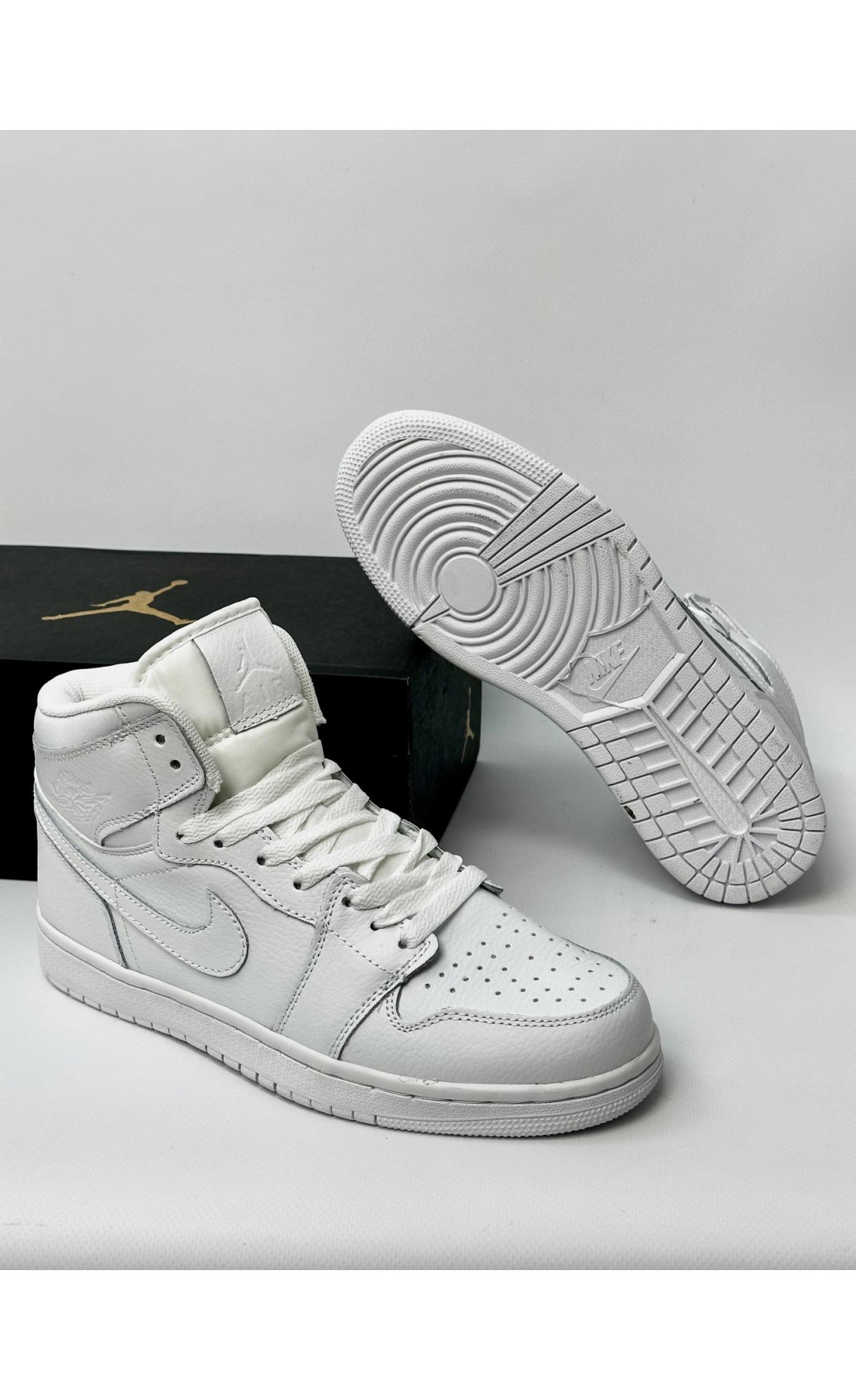 Чоловічі кросівки  Кросівки nike air jordan високі, (white) (A033-23)