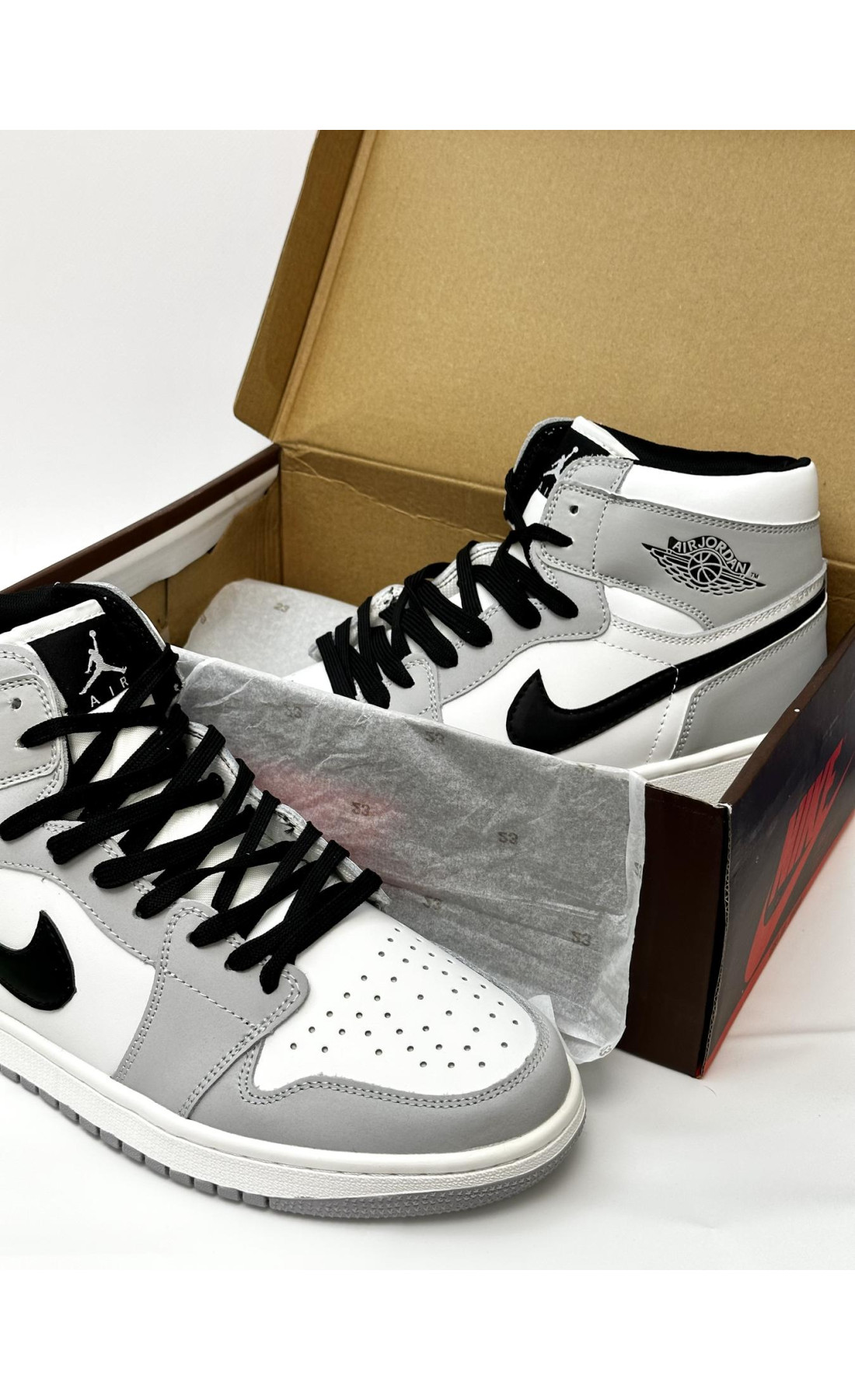 Чоловічі кросівки  Кросівки nike air jordan og (gray white black) (159-18)