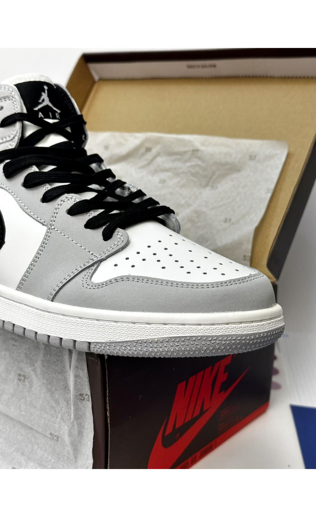 Чоловічі кросівки  Кросівки nike air jordan og (gray white black) (159-18)