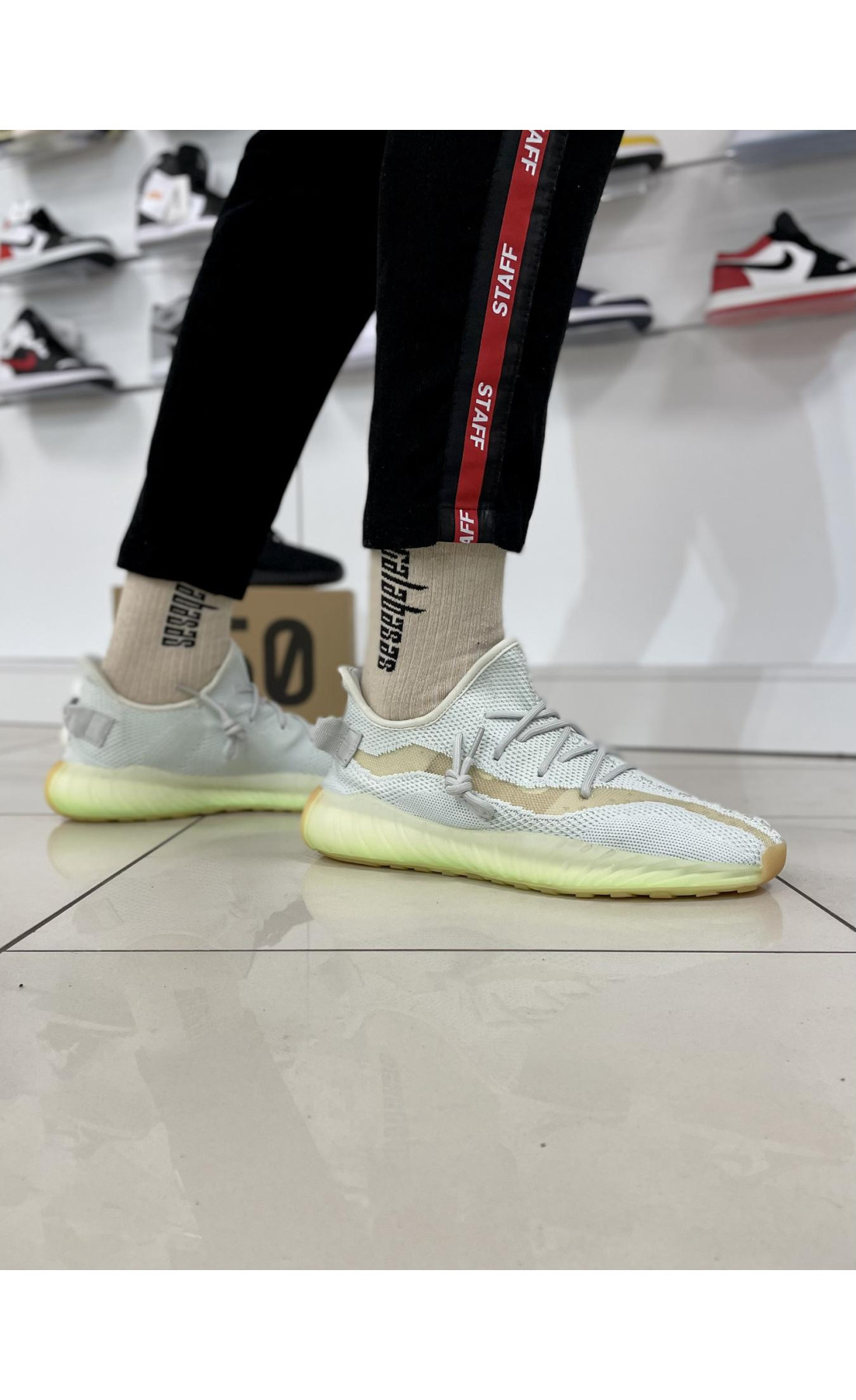 Чоловічі кросівки  Кросівки adidas yeesy boost v (blue / green) (2-15303)