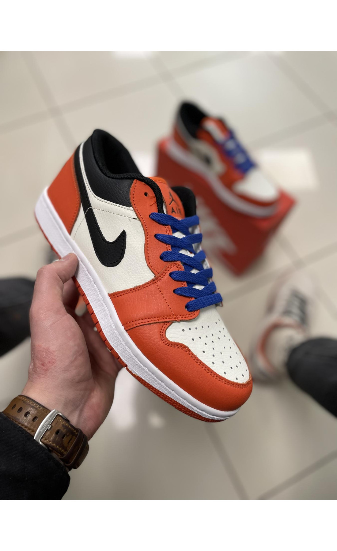 Чоловічі кросівки  Кросівки nike air jordan low (orange) (A032-10)