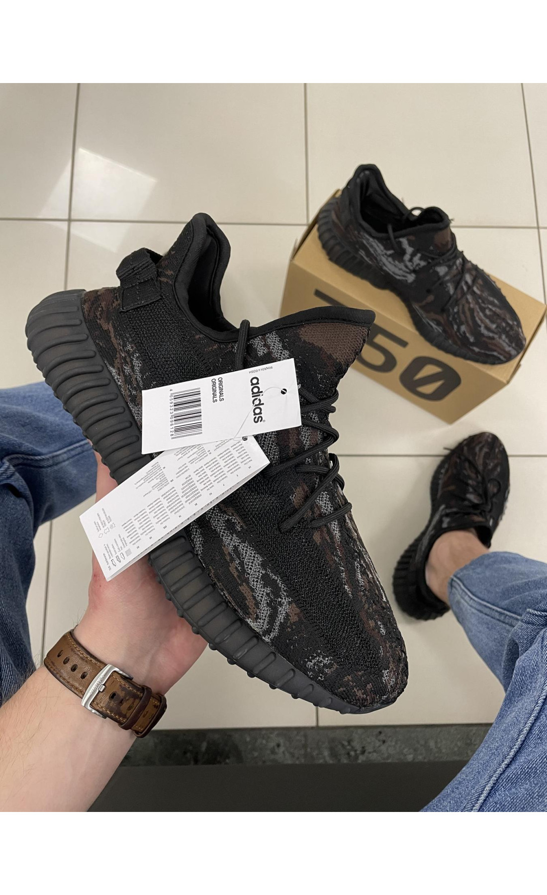 Чоловічі кросівки  Кросівки adidas yeesy boost black / camo (A2237-6)
