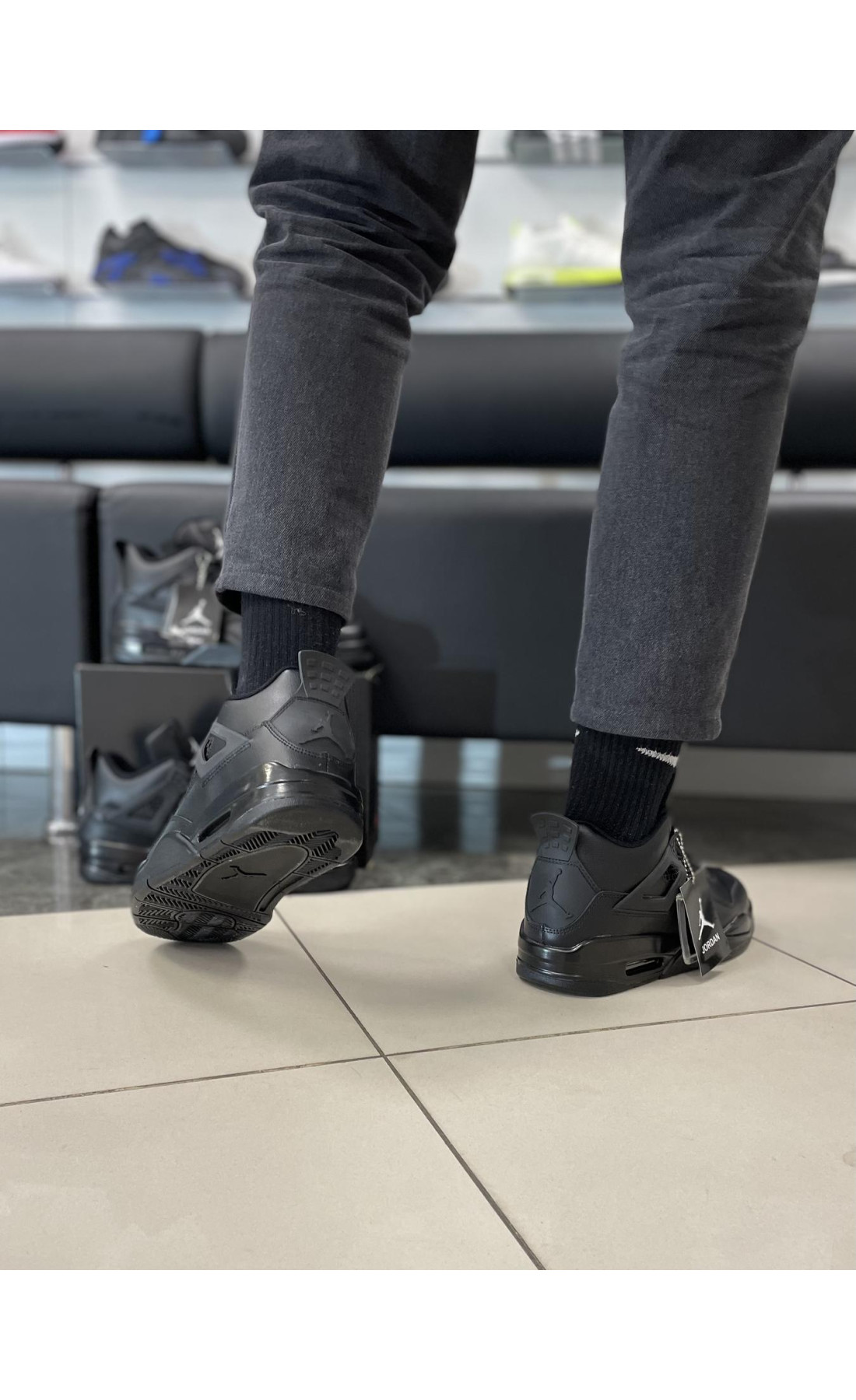 Чоловічі кросівки  Кросівки nike air jordan retro all black (A32-23)