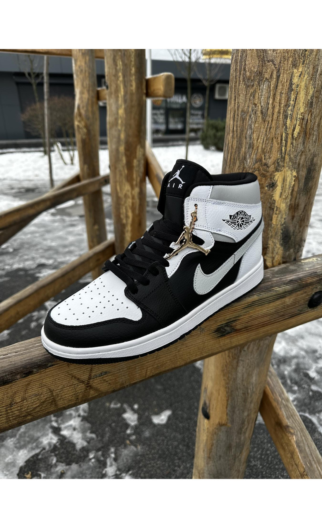 Чоловічі кросівки  Високі кросівки nike air jordan (сірий свуш) (0919-8)