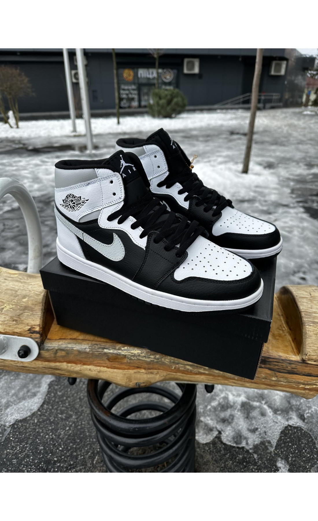 Чоловічі кросівки  Високі кросівки nike air jordan (сірий свуш) (0919-8)