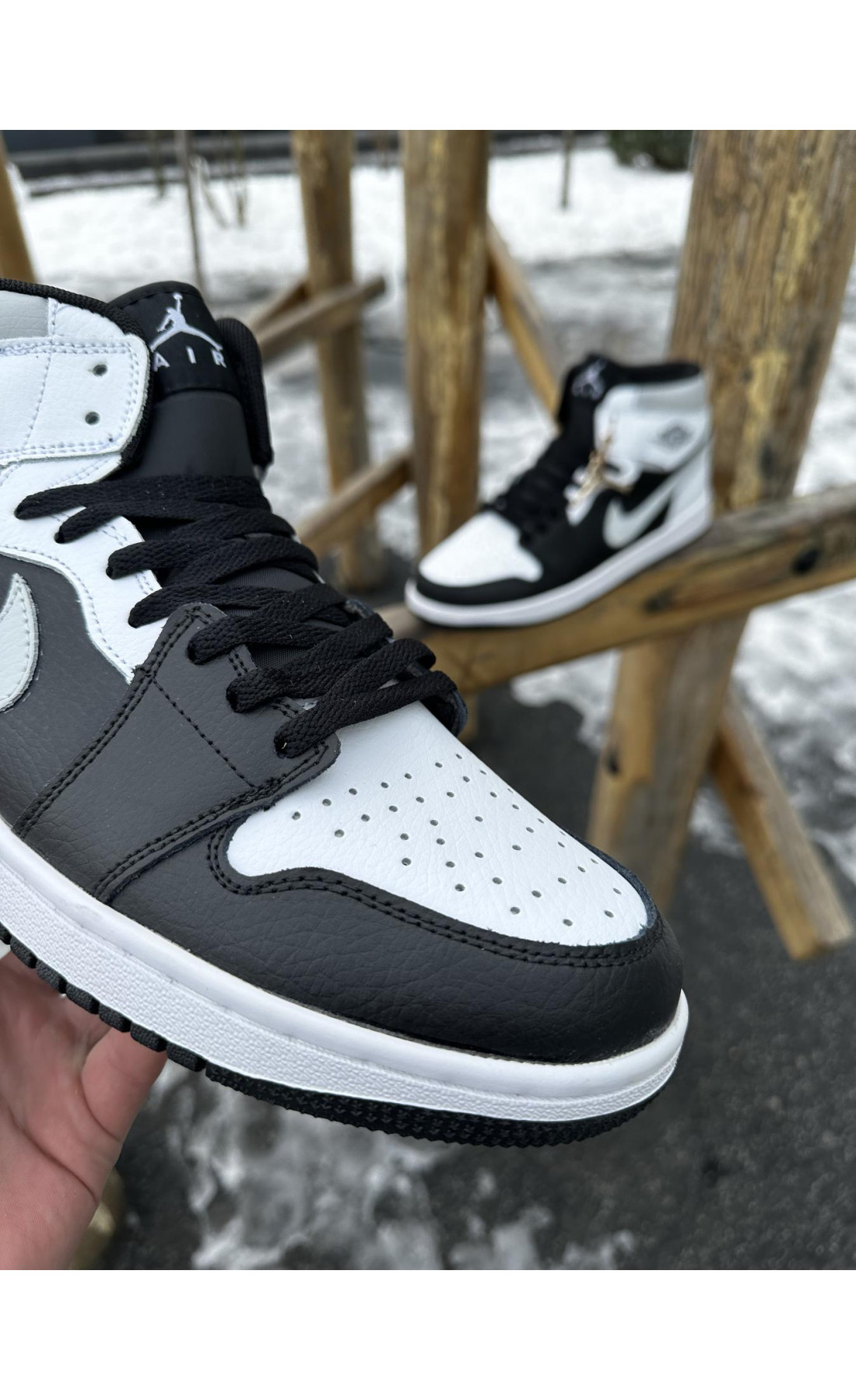 Чоловічі кросівки  Високі кросівки nike air jordan (сірий свуш) (0919-8)