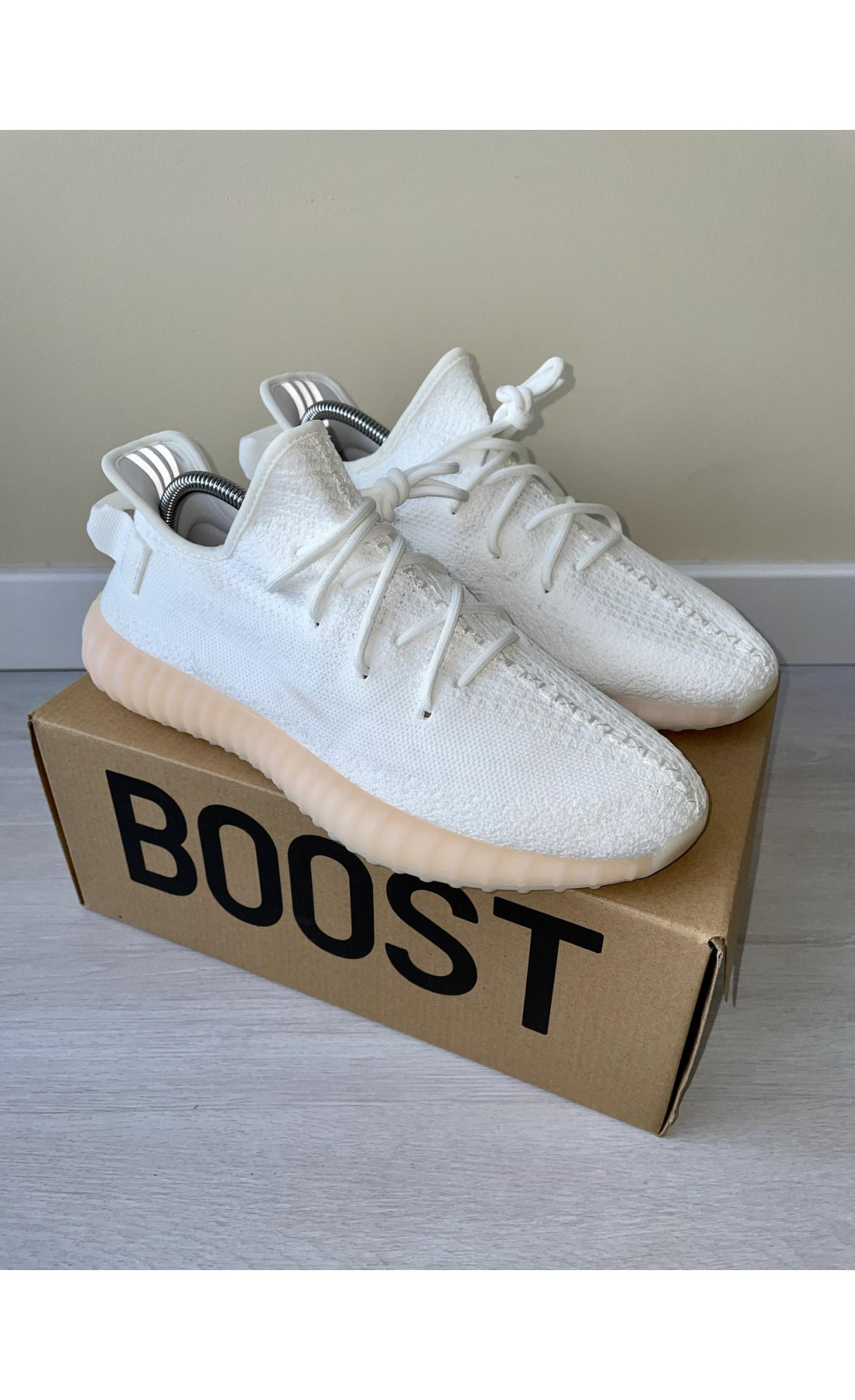 Чоловічі кросівки  Кросівки adidas yeesy boost (белые) (350-011)