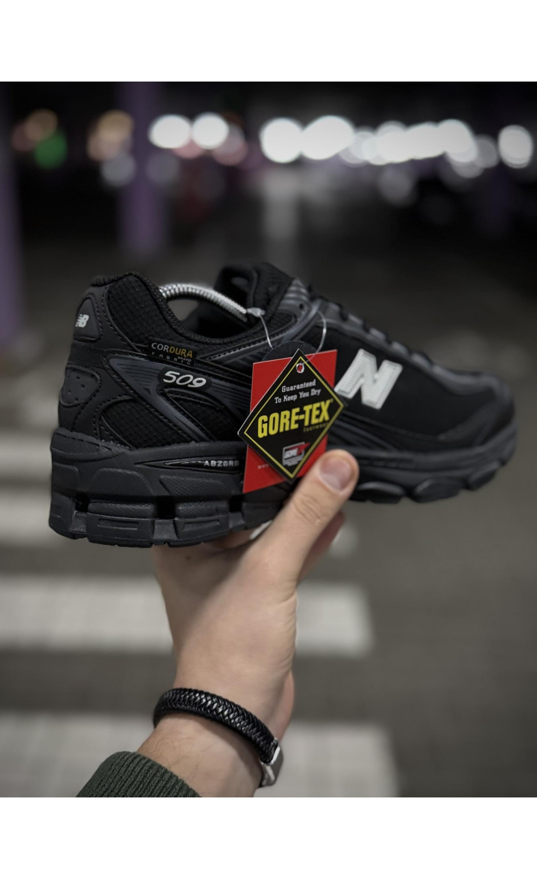 Чоловічі кросівки  Термо кросівки new balance waterproof gore tex (чорні) (740-2)