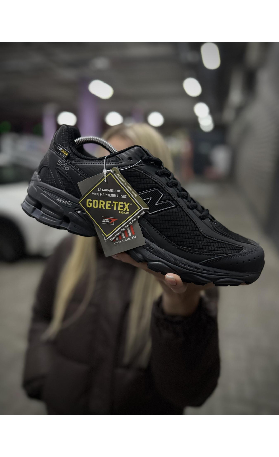 Чоловічі кросівки  Термо кросівки new balance waterproof gore tex (чорно-сірі) (7115-4)