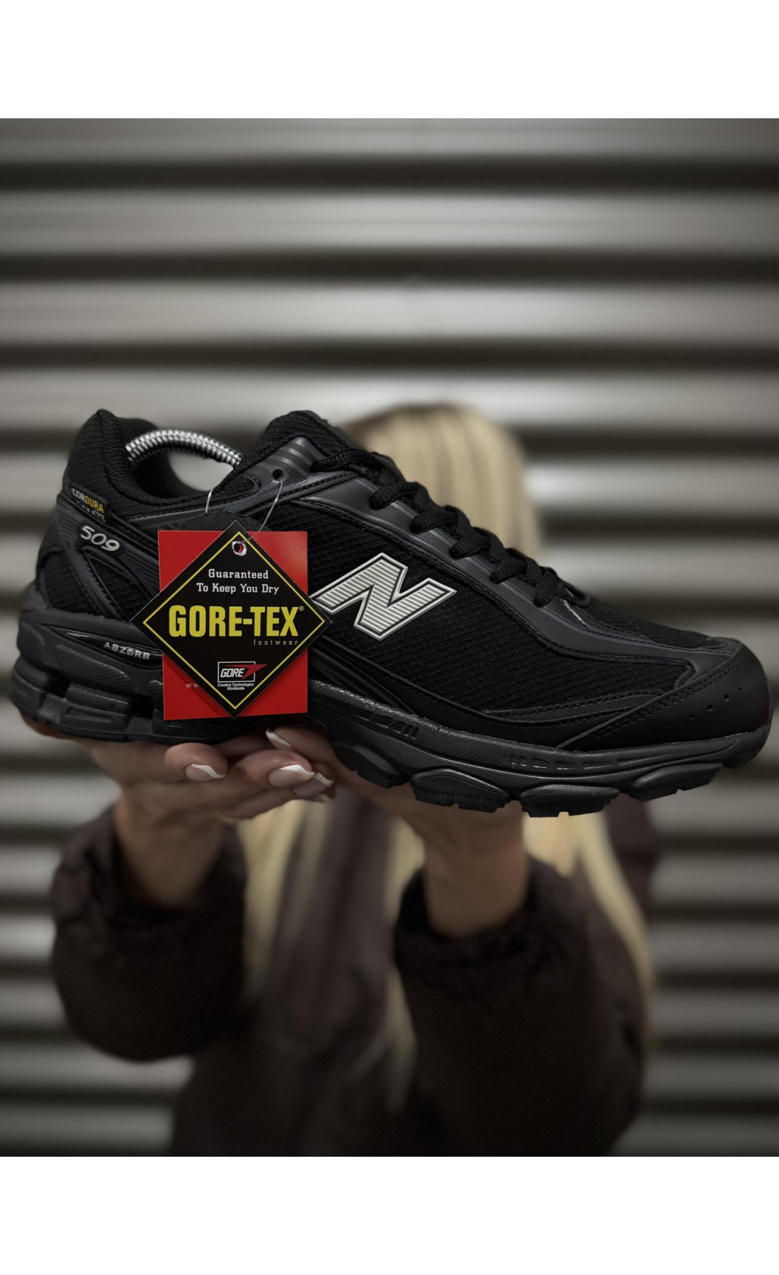 Чоловічі кросівки  Термо кросівки new balance waterproof gore tex (чорні) (740-2)