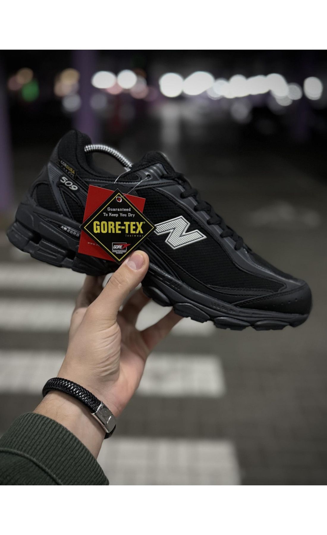 Чоловічі кросівки  Термо кросівки new balance waterproof gore tex (чорні) (740-2)