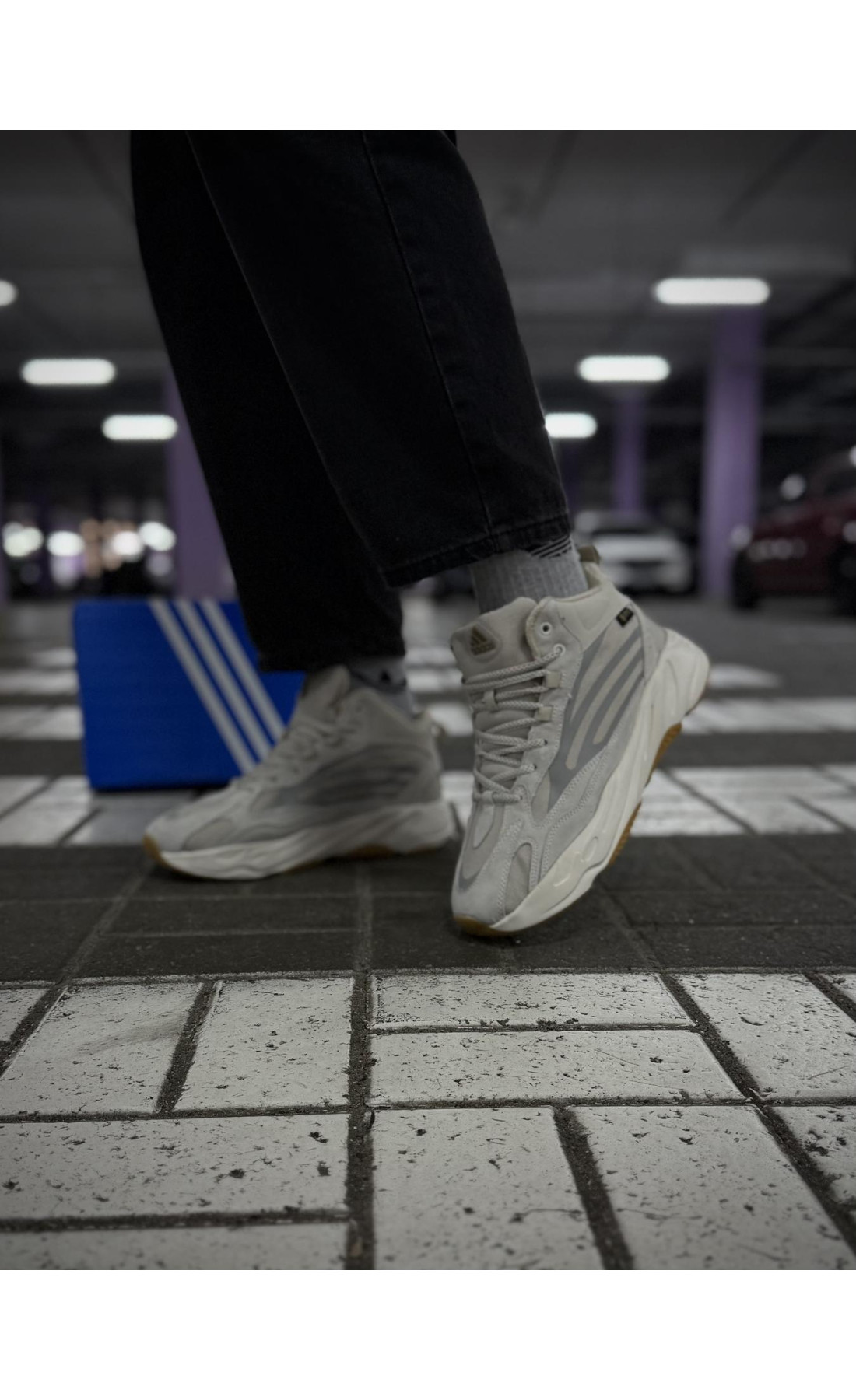 Чоловічі кросівки  Зимові вологозахисні кросівки adidas yeezy boost , світлі beige (2695-6)