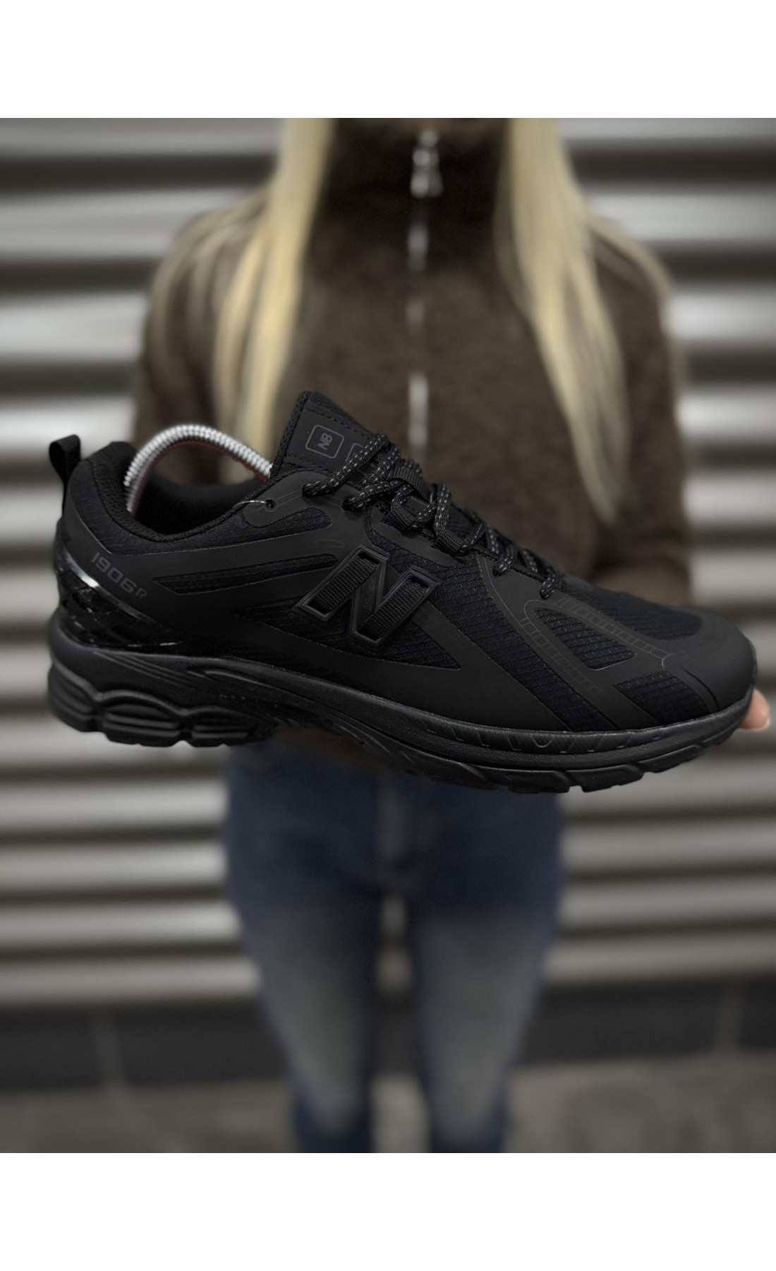 Чоловічі кросівки  Термо кросівки new balance r gore tex (чорні) (7502-1)