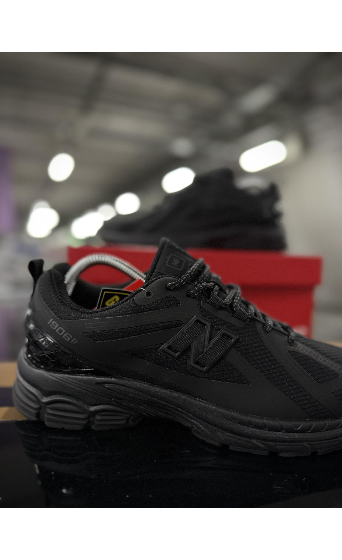Чоловічі кросівки  Термо кросівки new balance r gore tex (чорні) (7502-1)