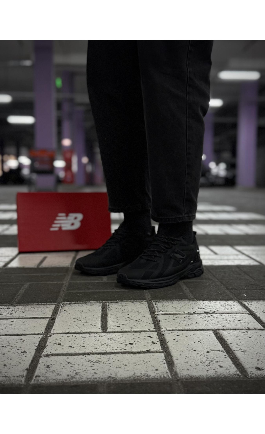 Чоловічі кросівки  Термо кросівки new balance r gore tex (чорні) (7502-1)