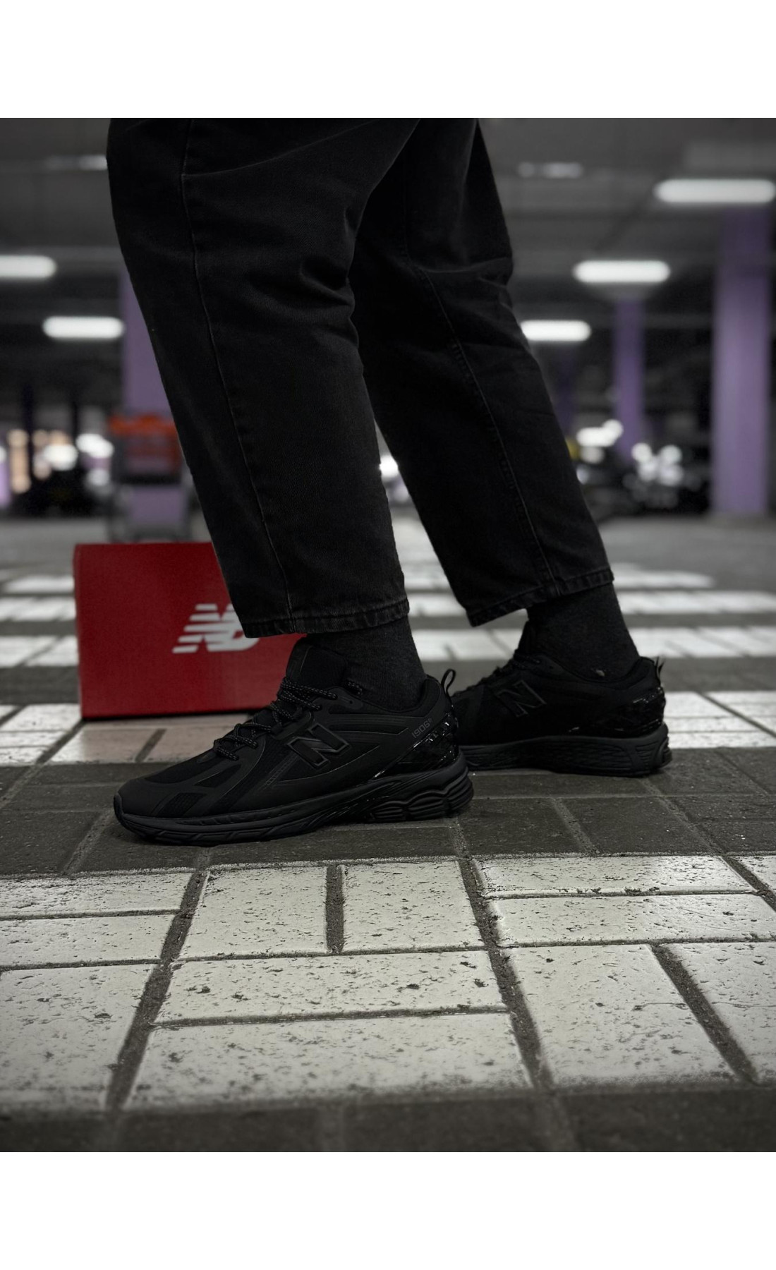 Чоловічі кросівки  Термо кросівки new balance r gore tex (чорні) (7502-1)