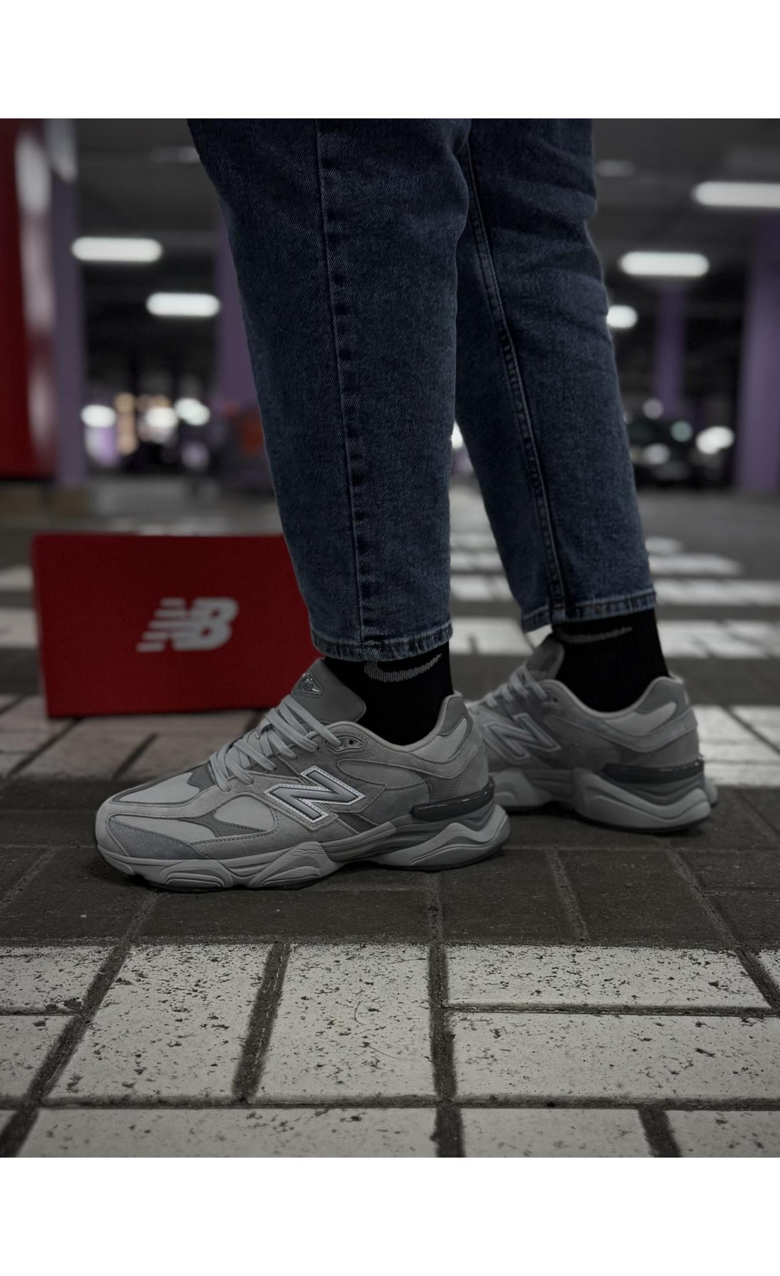 Чоловічі кросівки  Термо кросівки new balance waterproof, сірі (9125-3)