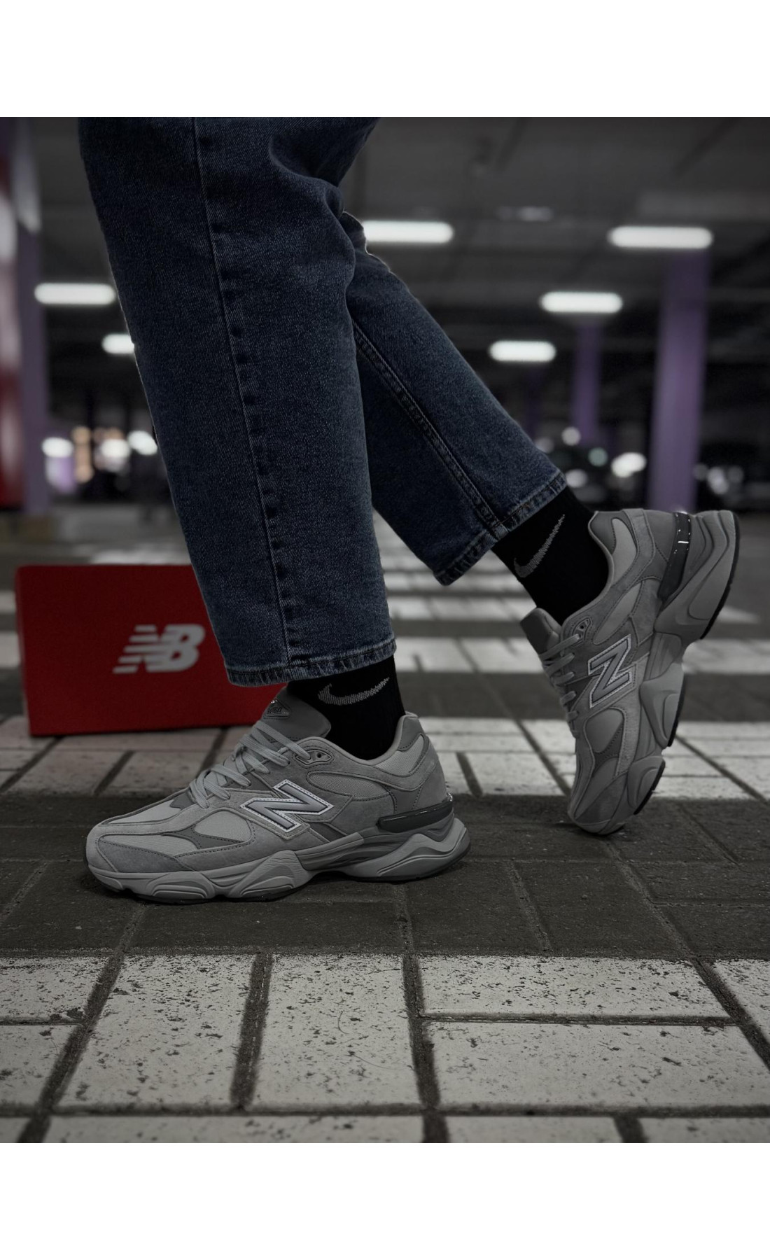 Чоловічі кросівки  Термо кросівки new balance waterproof, сірі (9125-3)