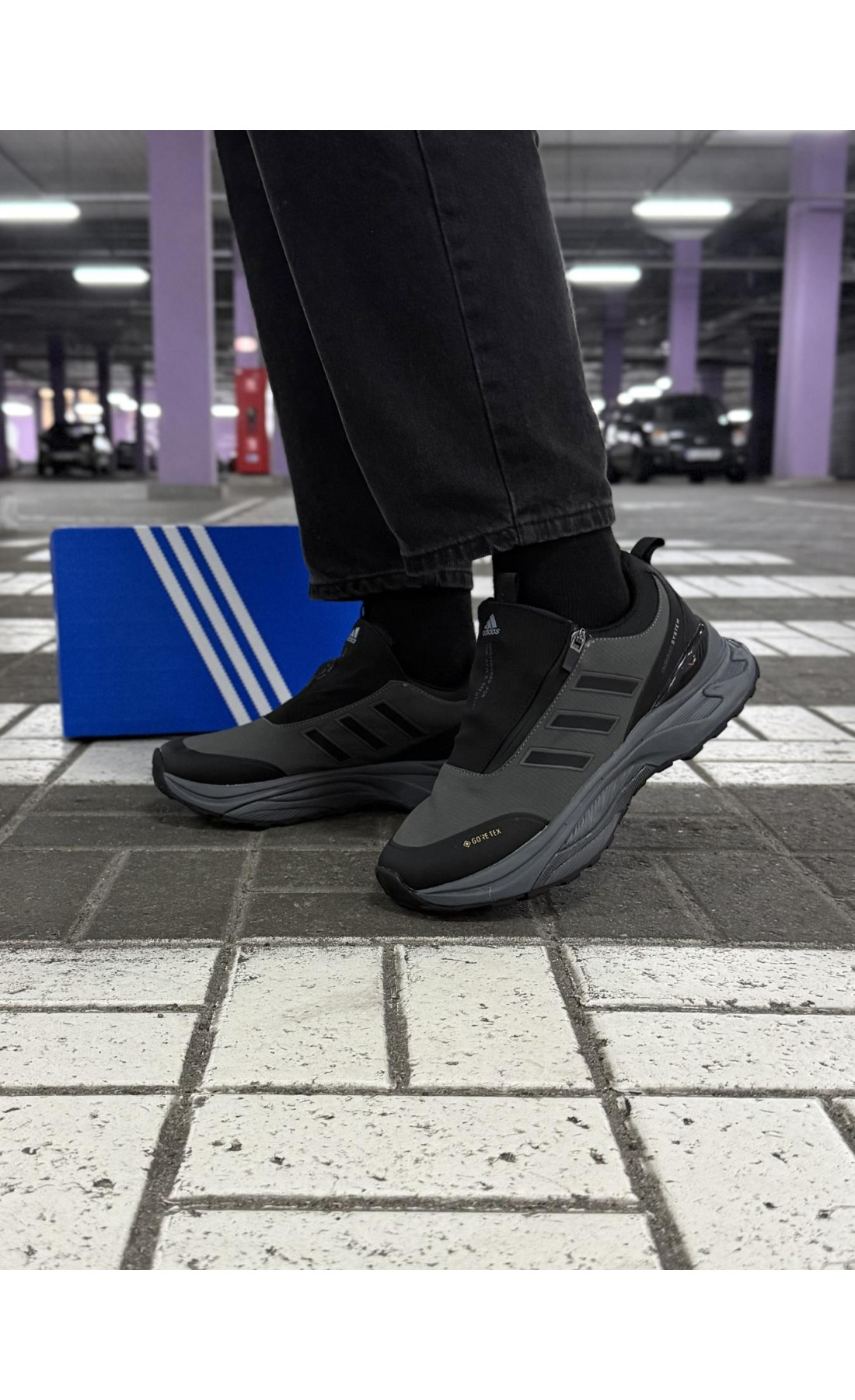 Чоловічі кросівки  Термо кросівки adidas system odyssey x gore tex, хакі темні (236-6)