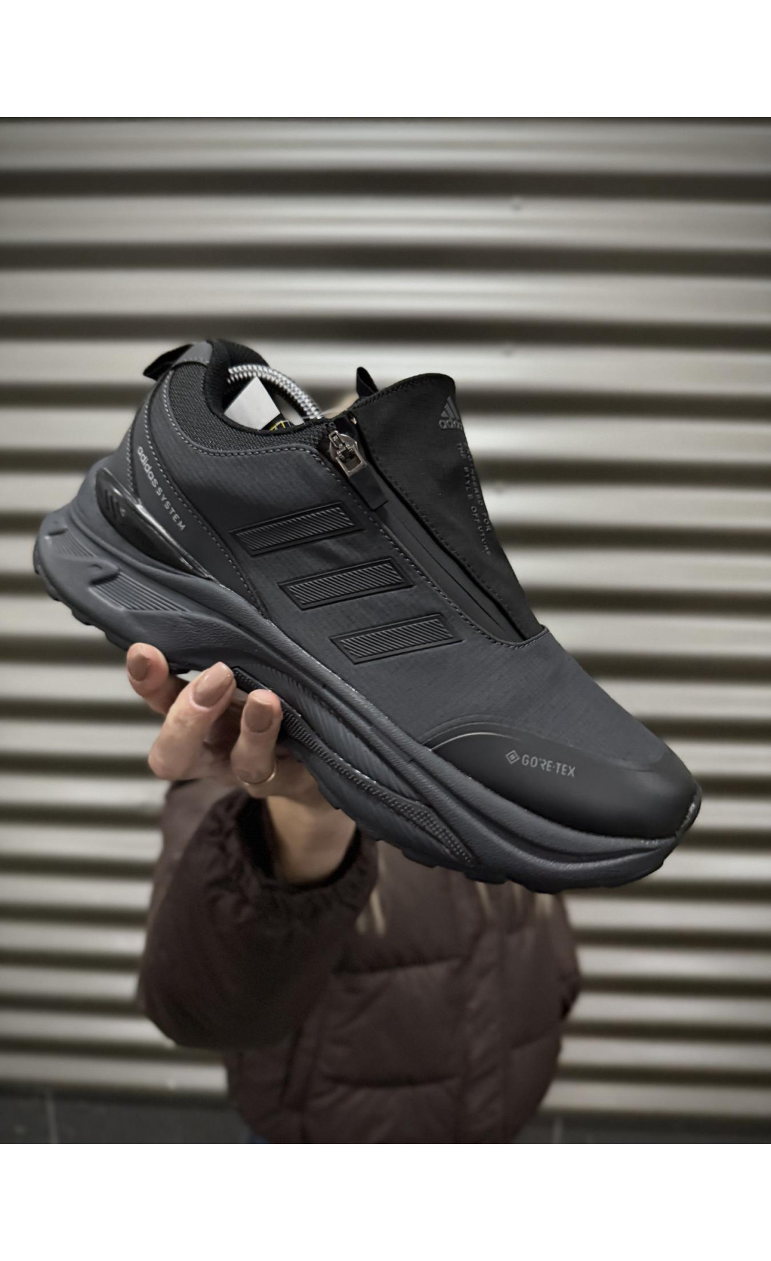 Чоловічі кросівки  Термо кросівки adidas system odyssey x gore tex, чорні (236-2)