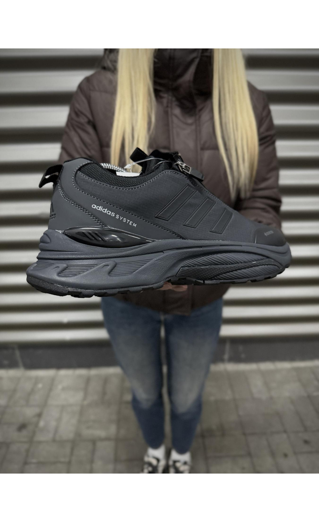 Чоловічі кросівки  Термо кросівки adidas system odyssey x gore tex, чорні (236-2)