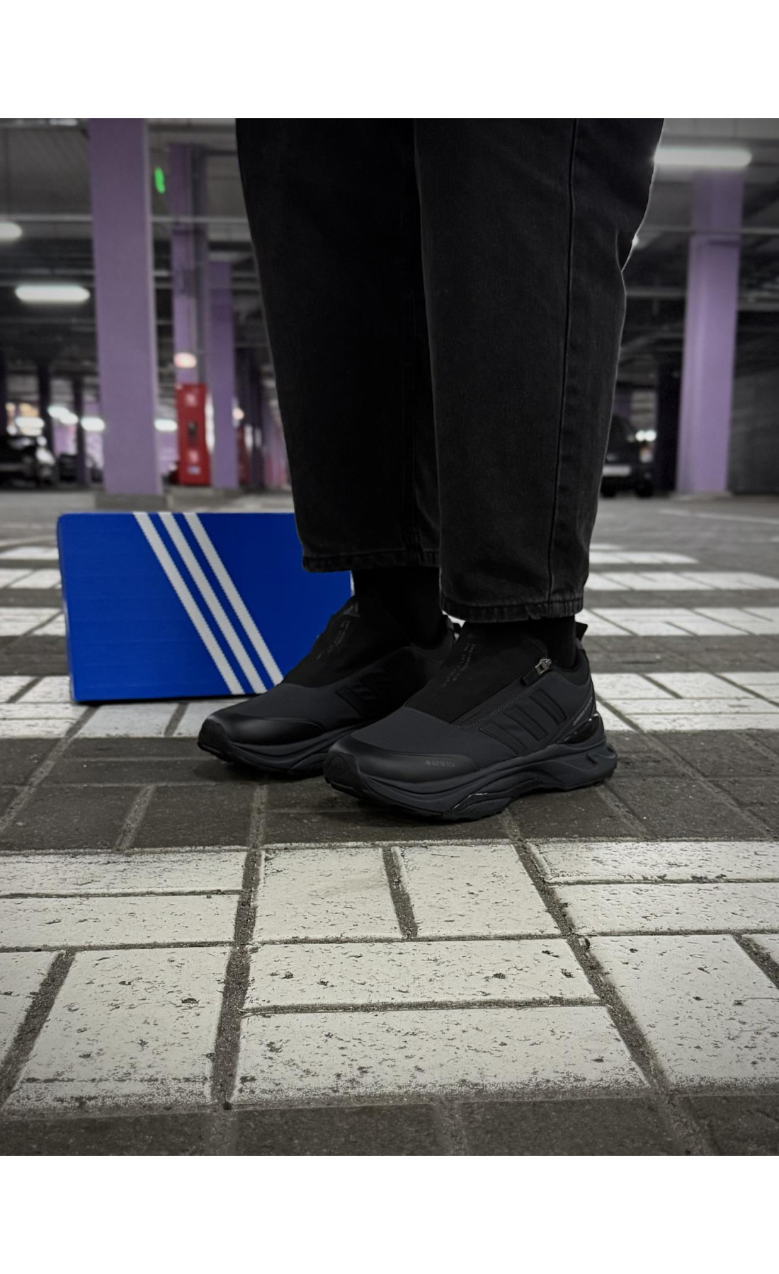 Чоловічі кросівки  Термо кросівки adidas system odyssey x gore tex, чорні (236-2)