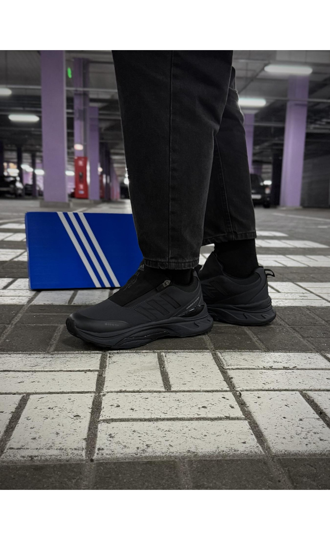 Чоловічі кросівки  Термо кросівки adidas system odyssey x gore tex, чорні (236-2)