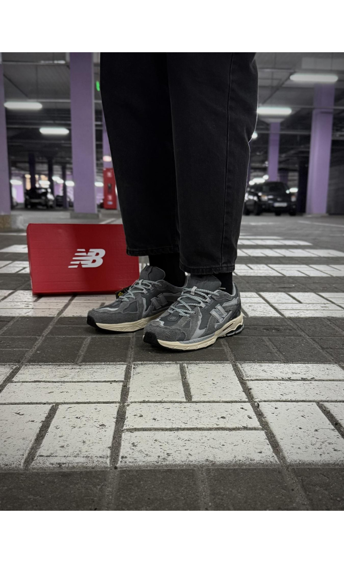 Чоловічі кросівки  Термо кросівки new balance r gore tex (сірі) (168-6)