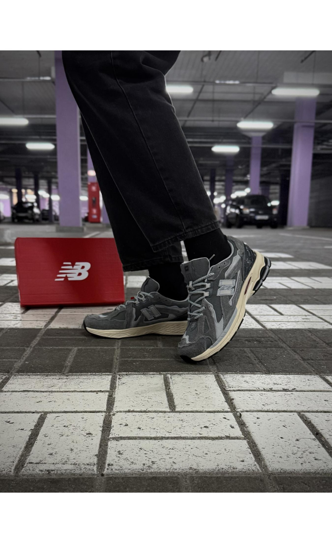 Чоловічі кросівки  Термо кросівки new balance r gore tex (сірі) (168-6)