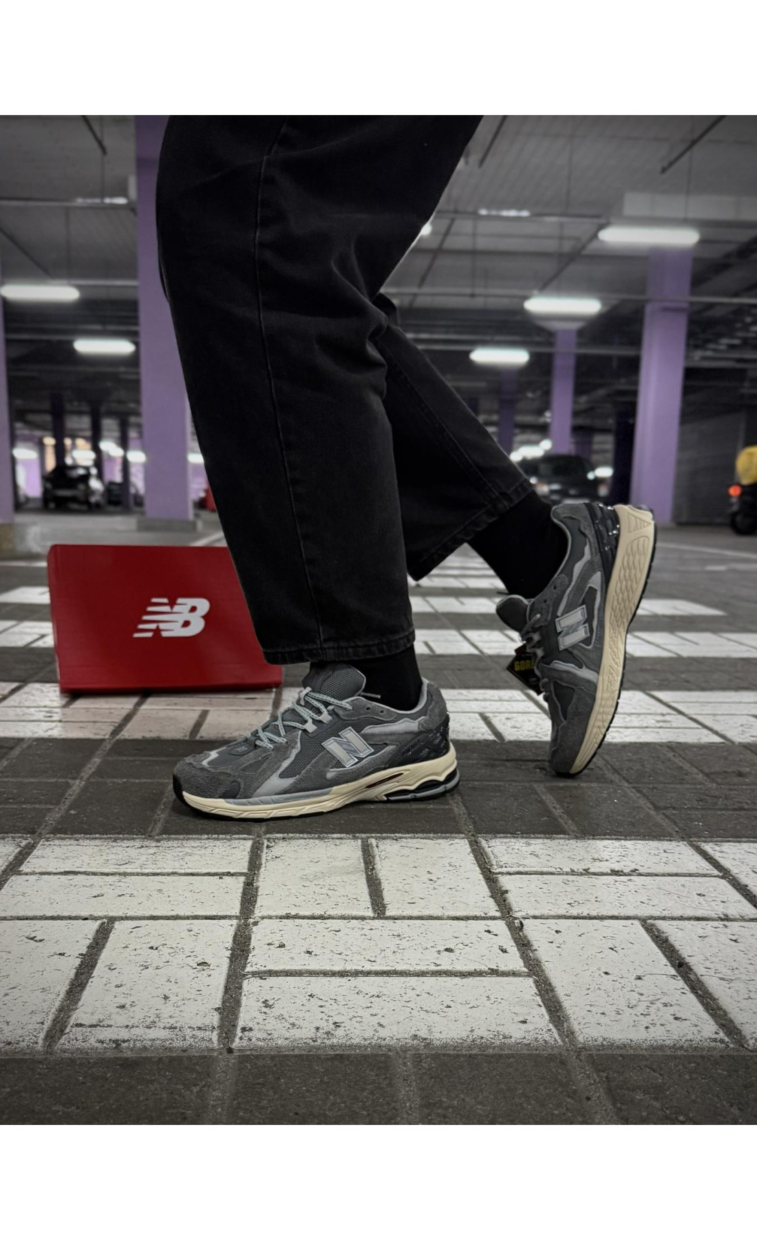 Чоловічі кросівки  Термо кросівки new balance r gore tex (сірі) (168-6)