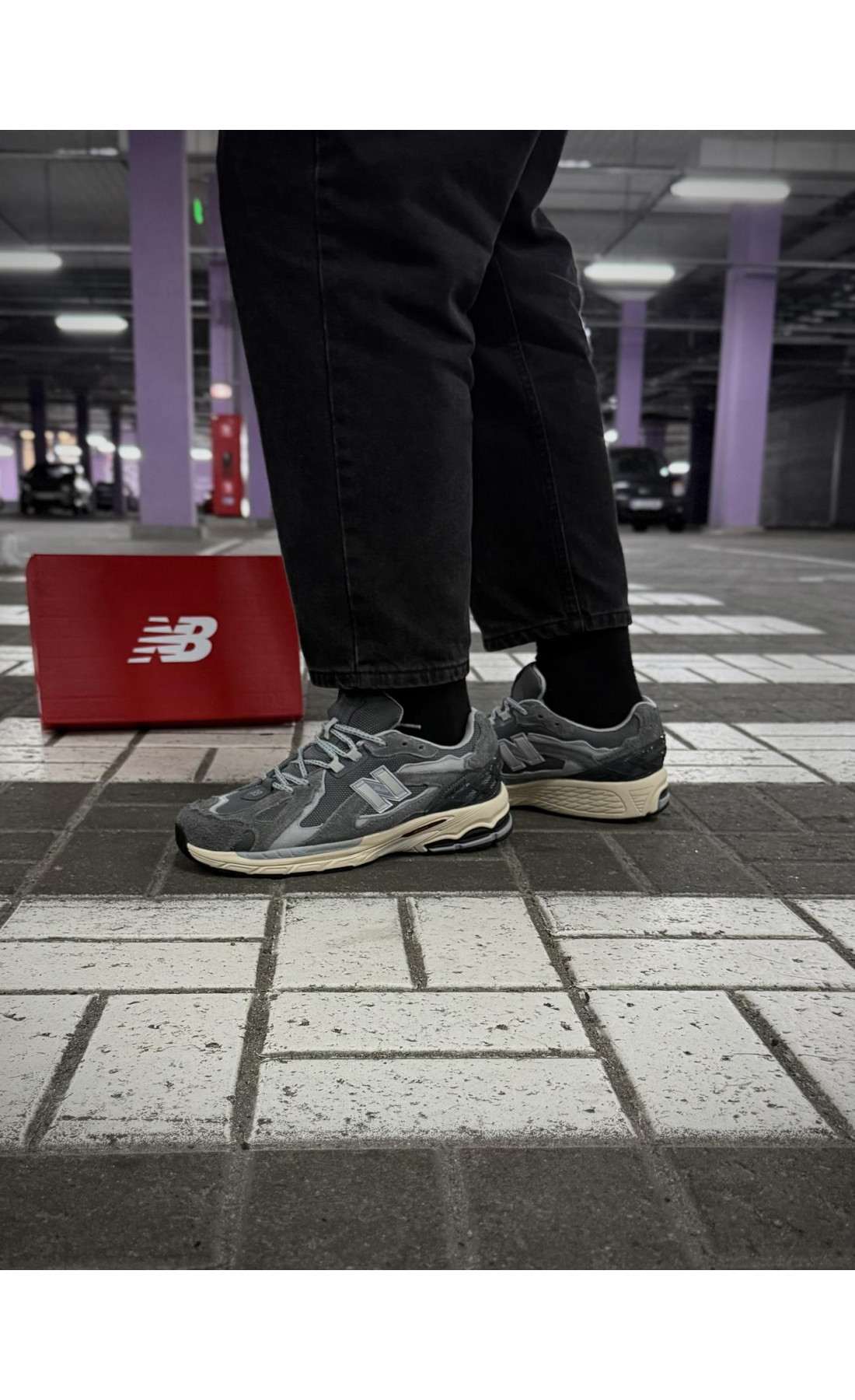 Чоловічі кросівки  Термо кросівки new balance r gore tex (сірі) (168-6)