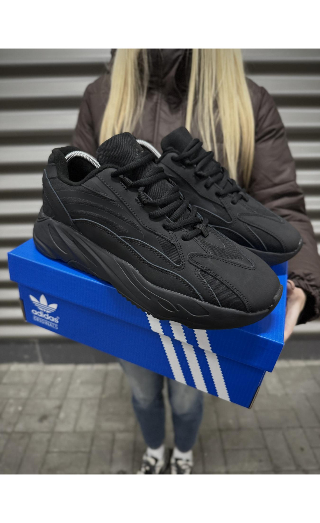 Чоловічі кросівки  Термо кросівки adidas yeezy boost cordura, чорні (9088-6)