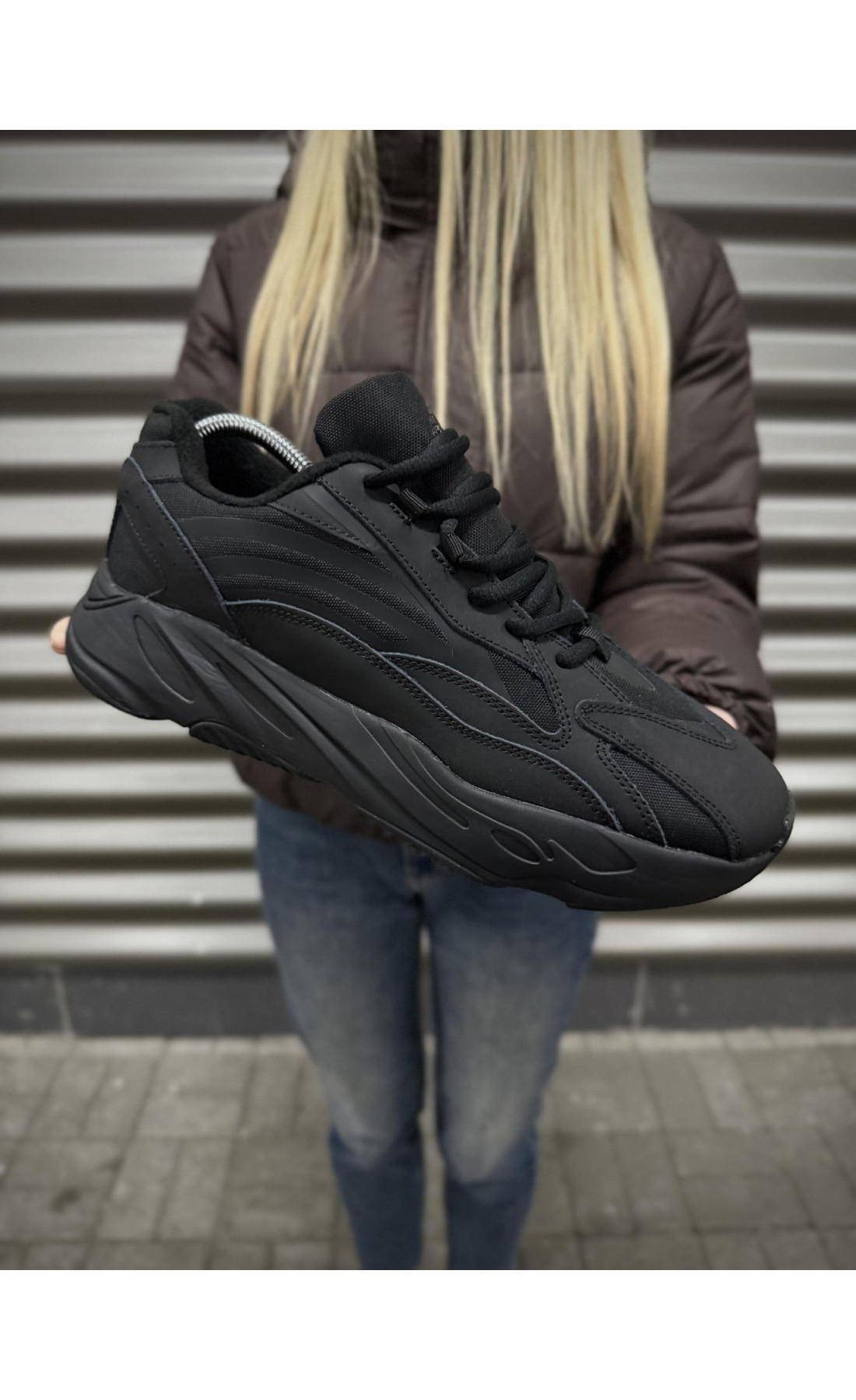 Чоловічі кросівки  Термо кросівки adidas yeezy boost cordura, чорні (9088-6)