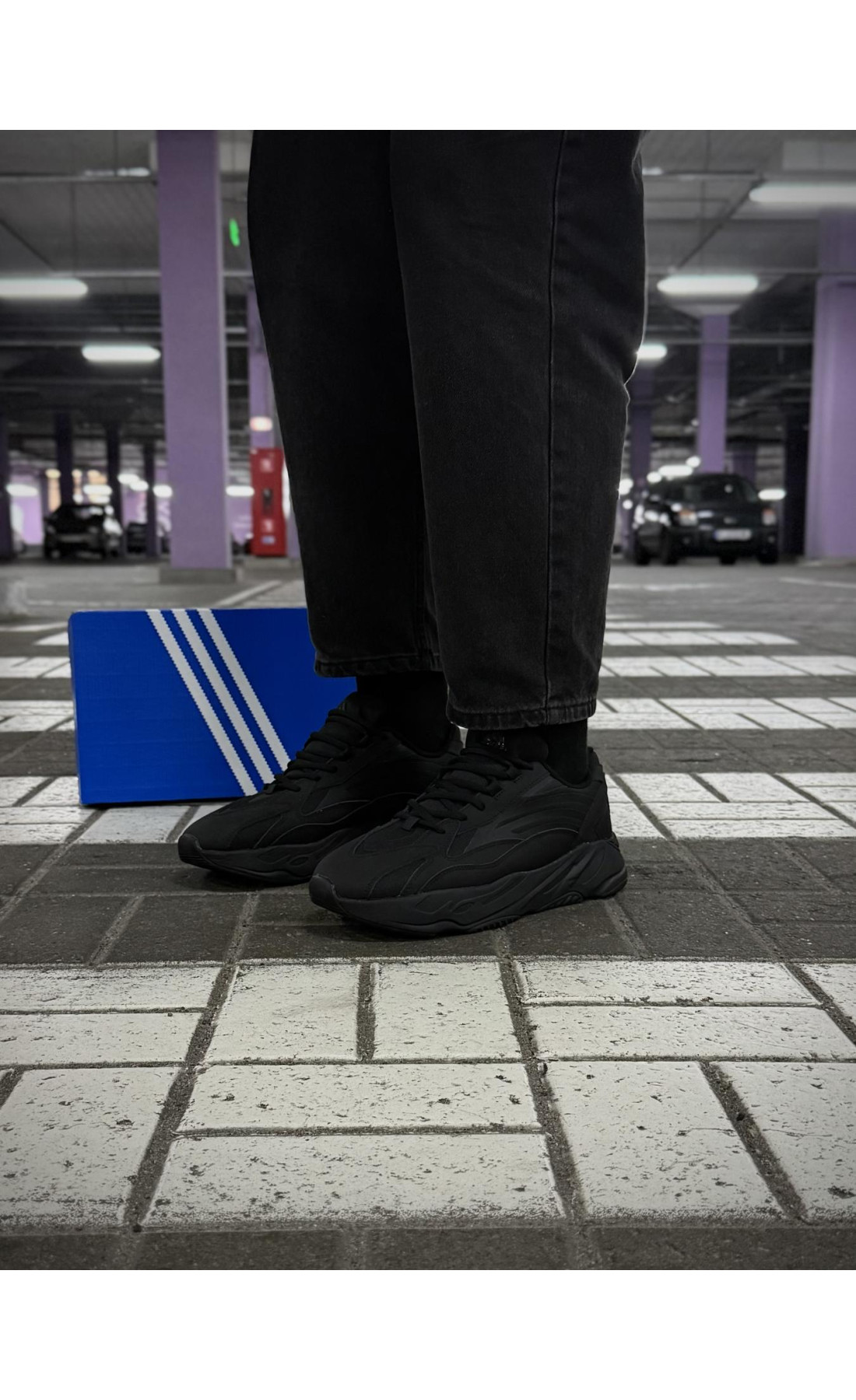 Чоловічі кросівки  Термо кросівки adidas yeezy boost cordura, чорні (9088-6)
