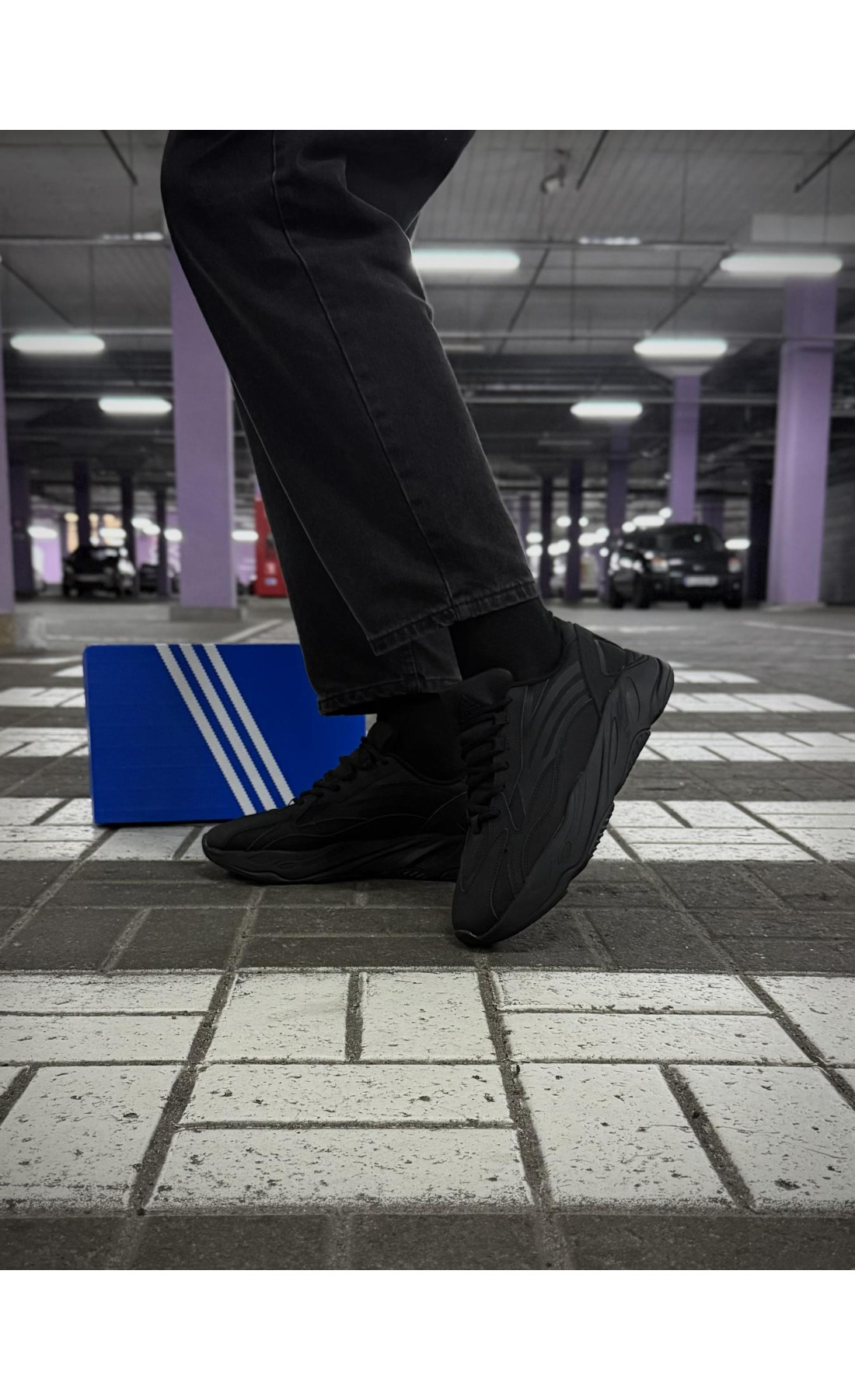 Чоловічі кросівки  Термо кросівки adidas yeezy boost cordura, чорні (9088-6)