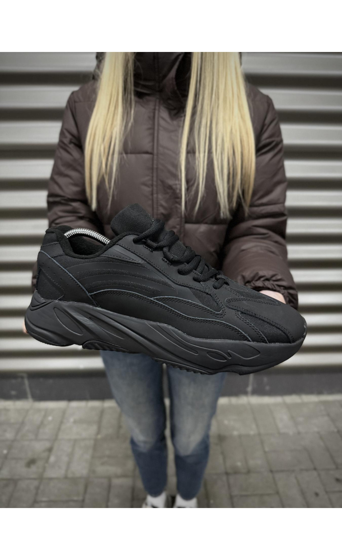 Чоловічі кросівки  Термо кросівки adidas yeezy boost cordura, чорні (9088-6)