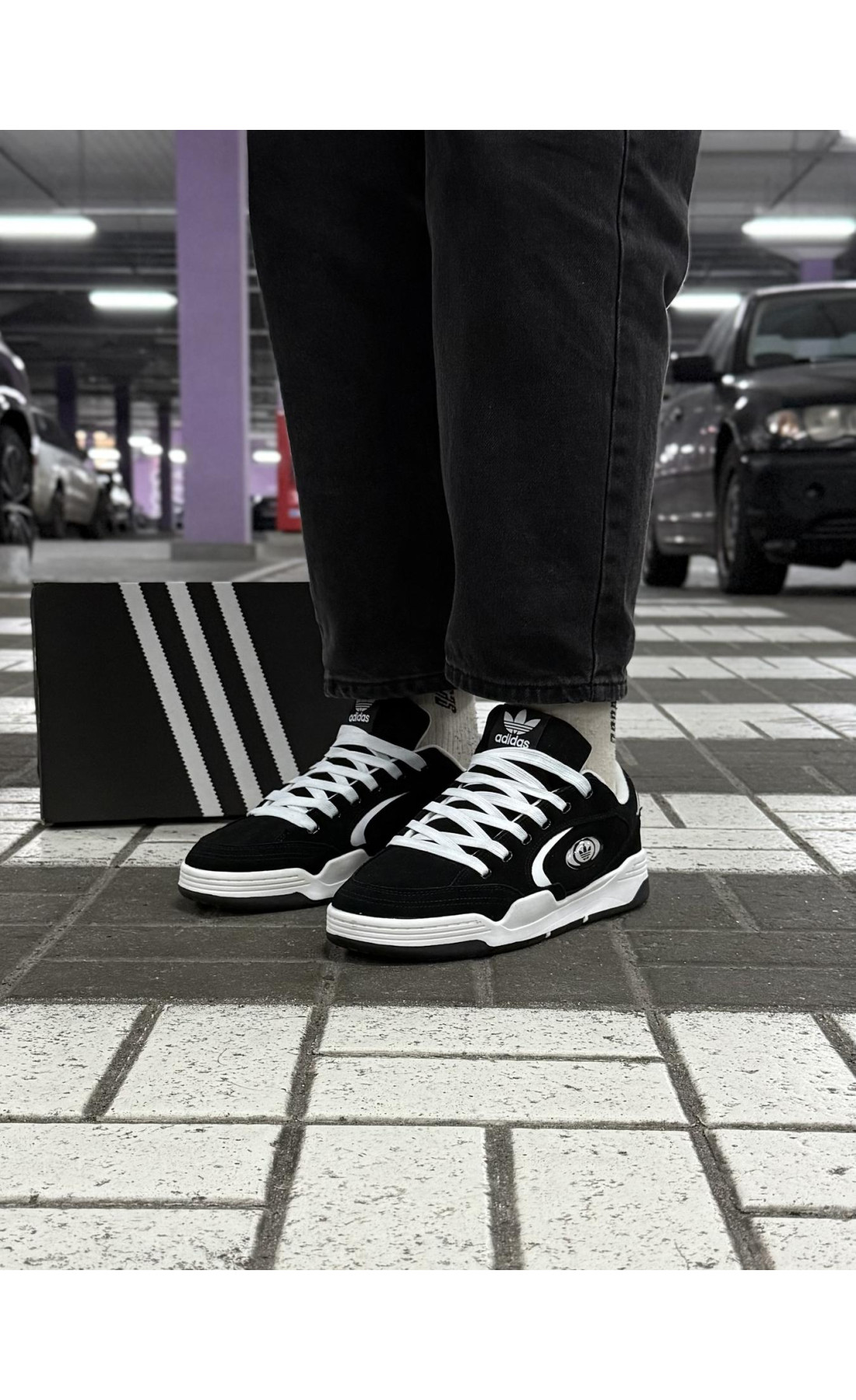 Чоловічі кросівки  Кросівки adidas adi x (чорно білі) (919-11)