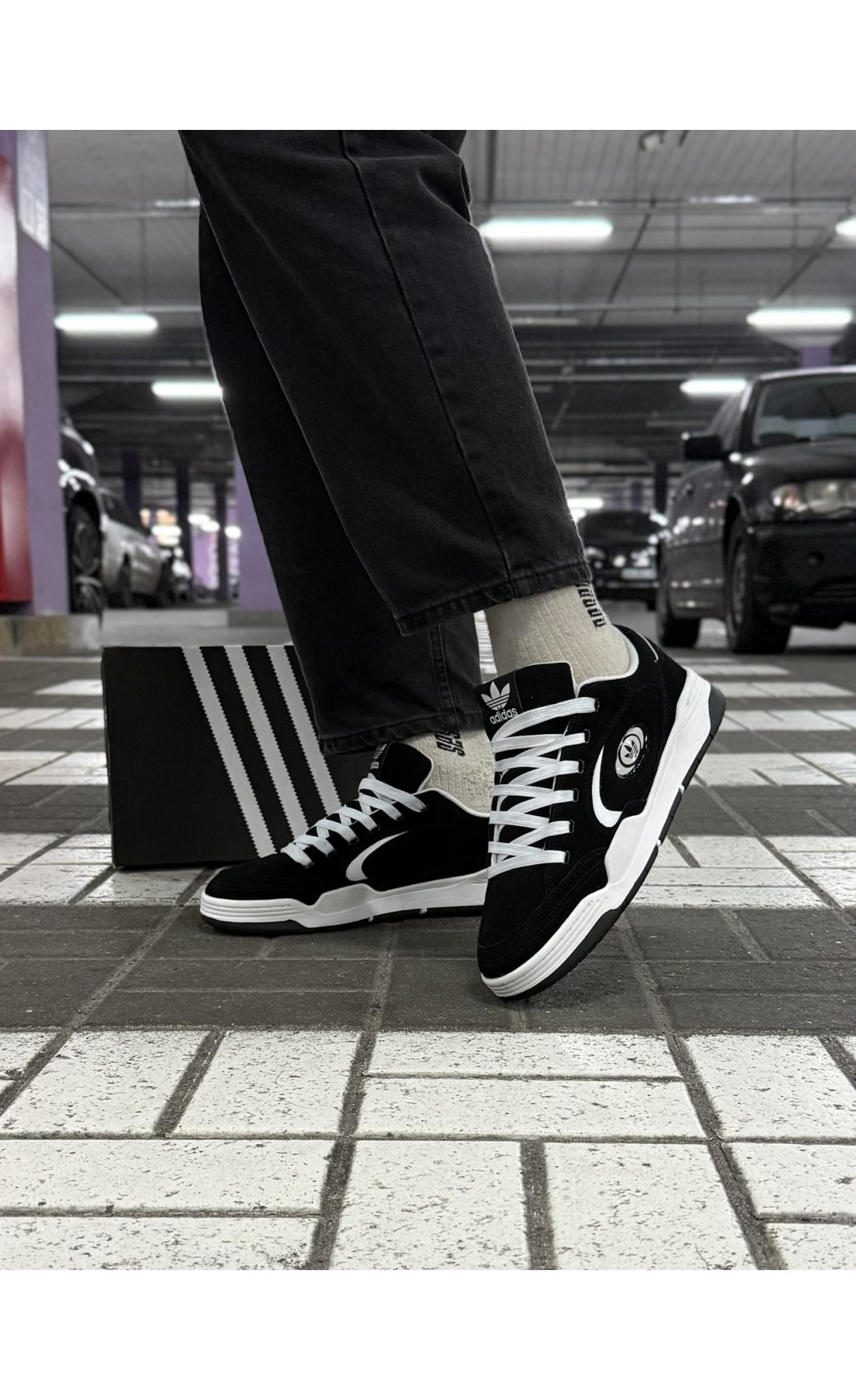 Чоловічі кросівки  Кросівки adidas adi x (чорно білі) (919-11)