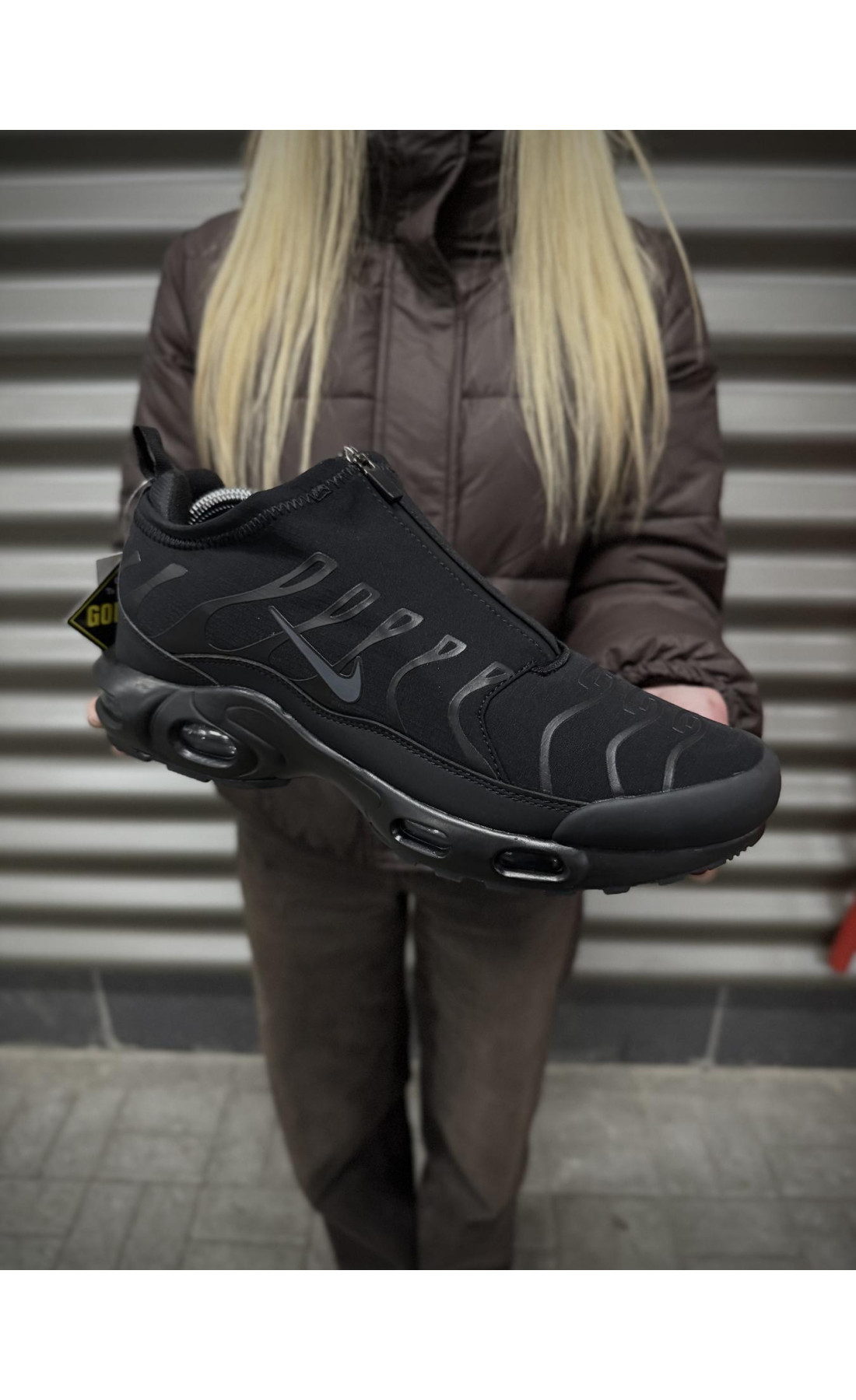 Чоловічі кросівки  Термо кросівки nike air plus tn plus з мембраною gore tex (3156-1)