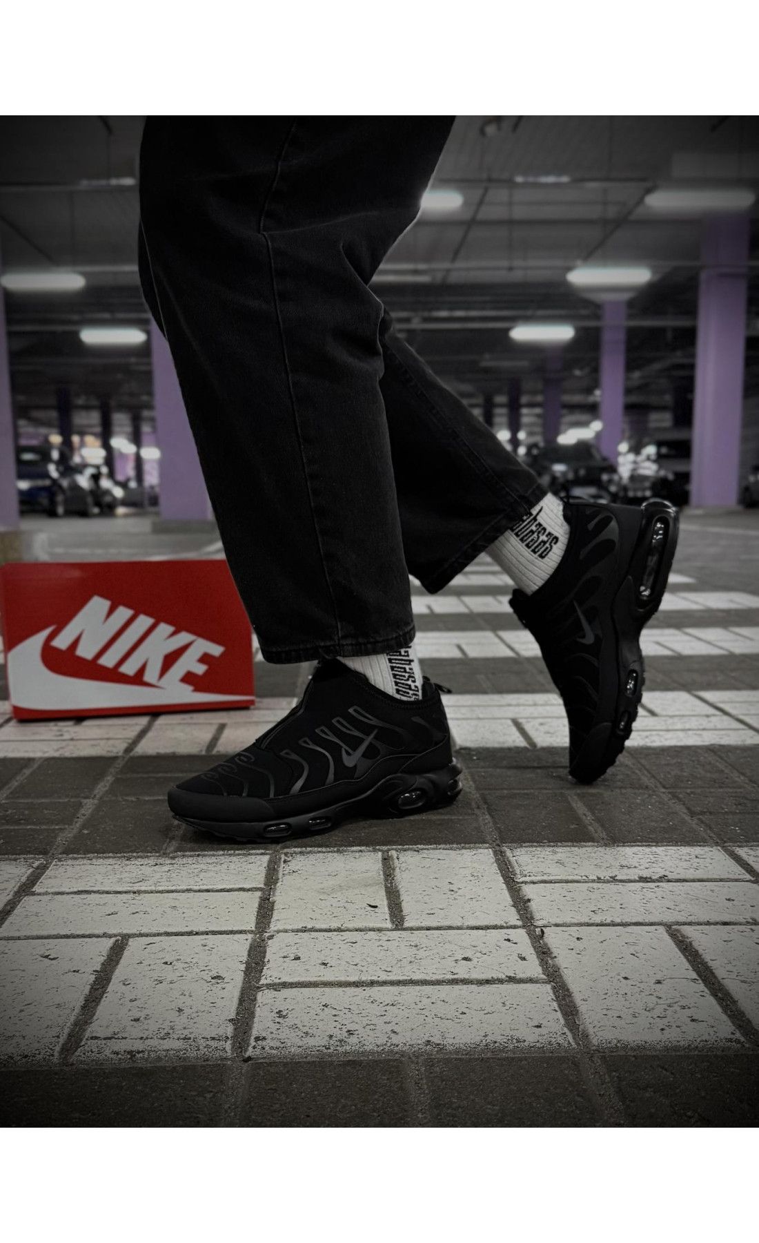 Чоловічі кросівки  Термо кросівки nike air plus tn plus з мембраною gore tex (3156-1)